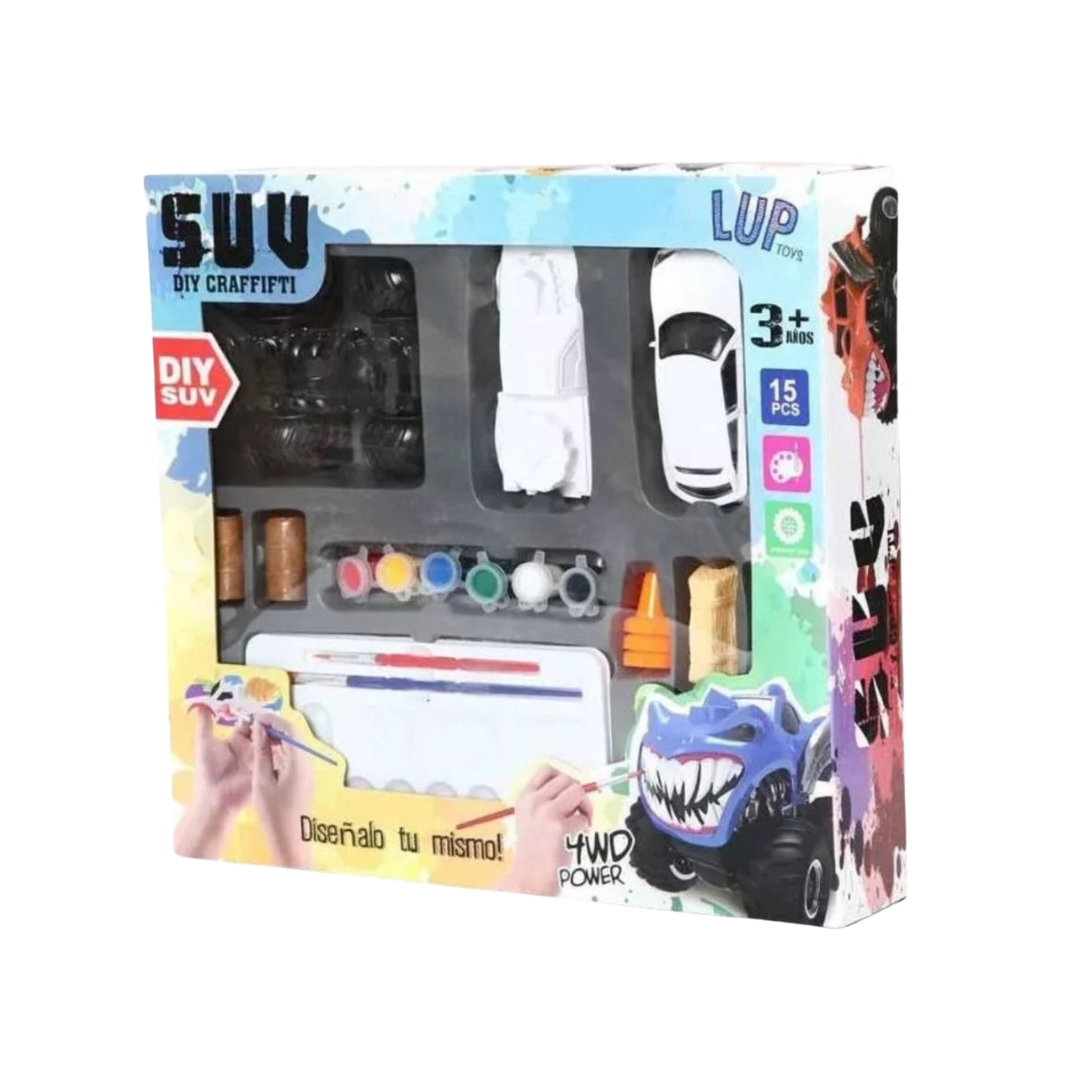 Carrito Set para Armar y Pintar Incluye Pintura DIY