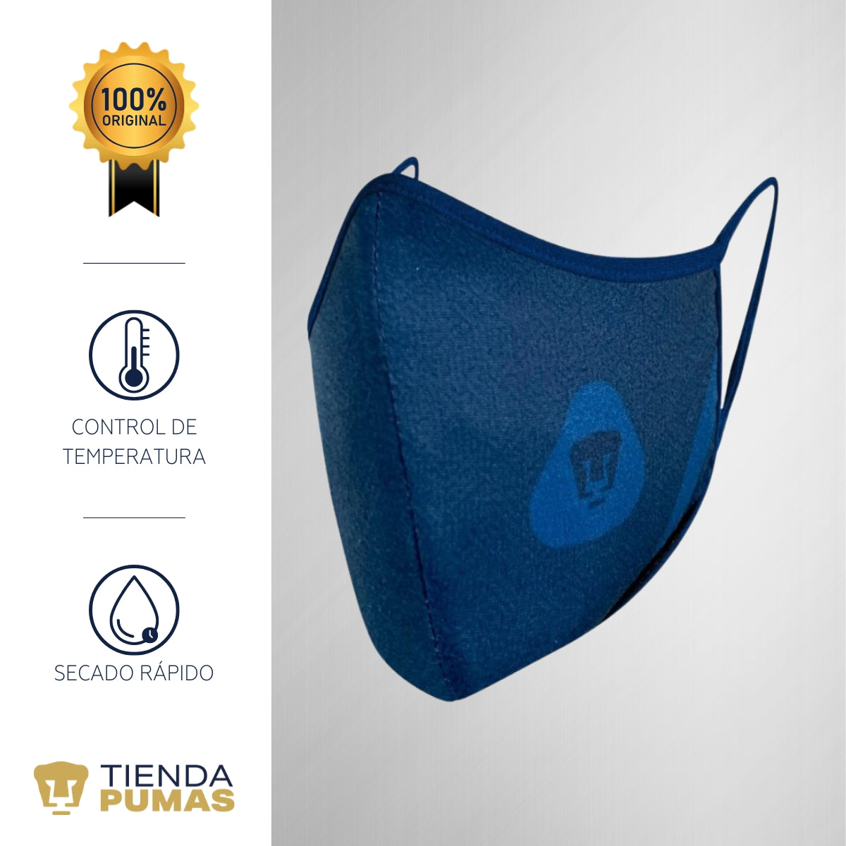 Cubrebocas Pumas Doble Capa