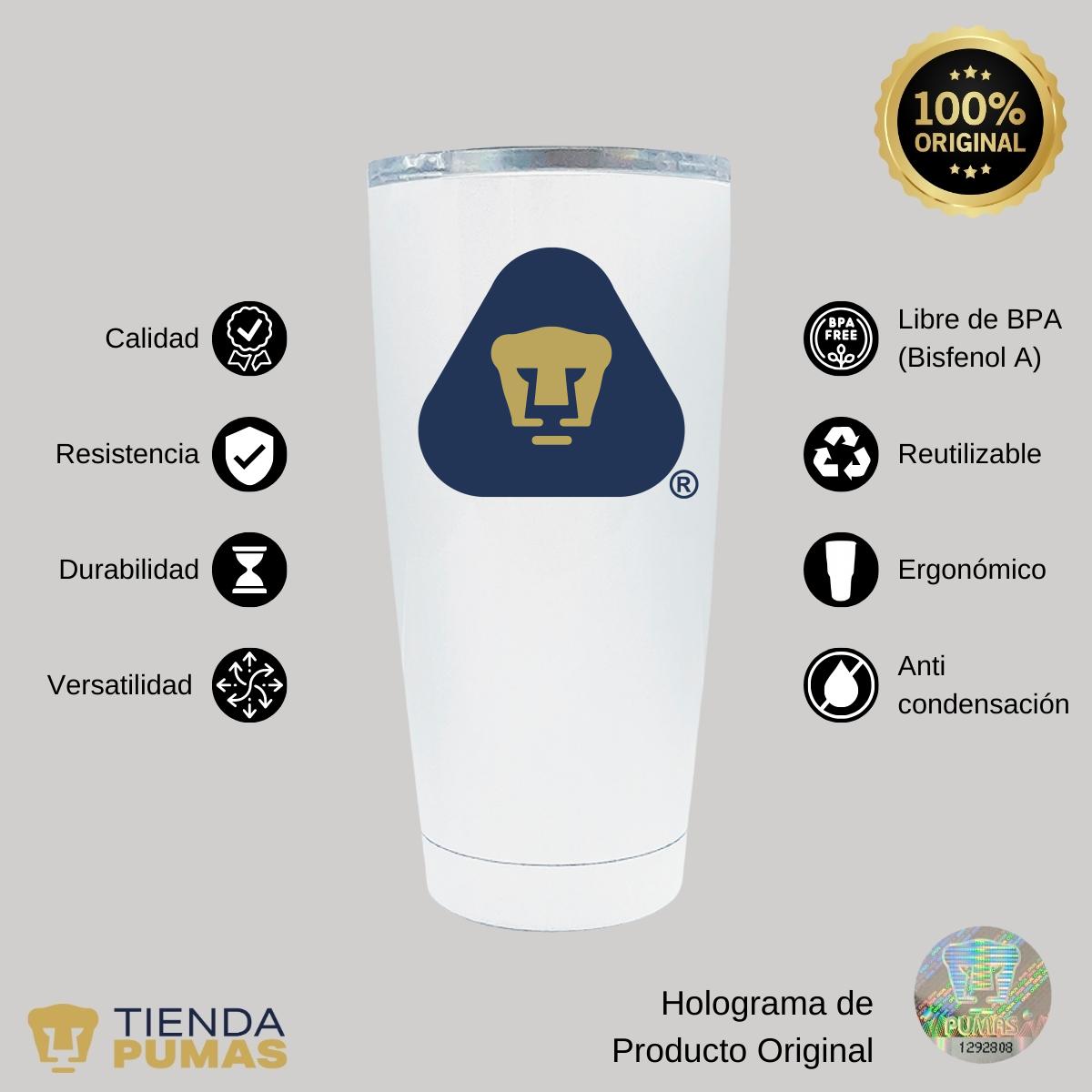 Termo 20 Oz Pumas UNAM Logo Triángulo