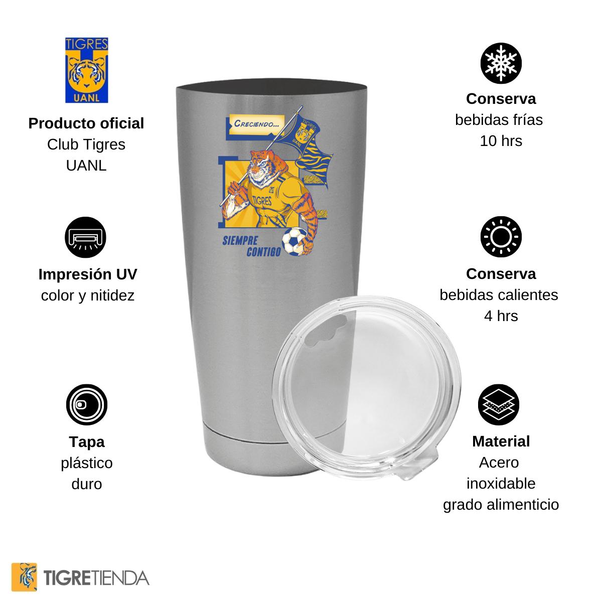 Termo 20 Oz Tigres UANL Creciendo Siempre