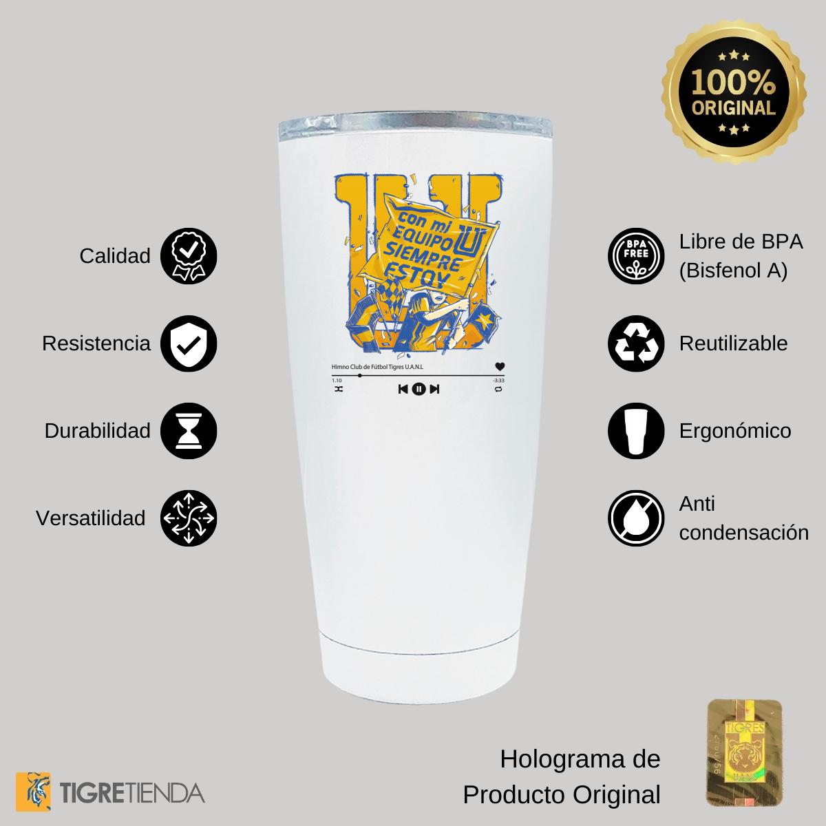 Termo 20 Oz Tigres UANL Con mi equipo