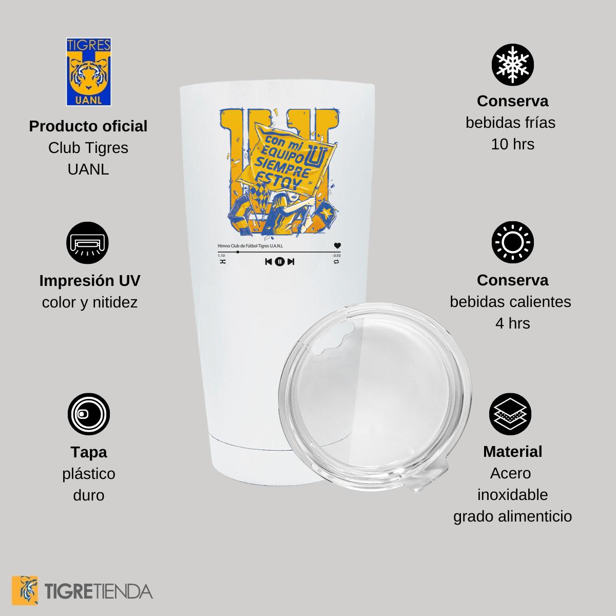 Termo 20 Oz Tigres UANL Con mi equipo