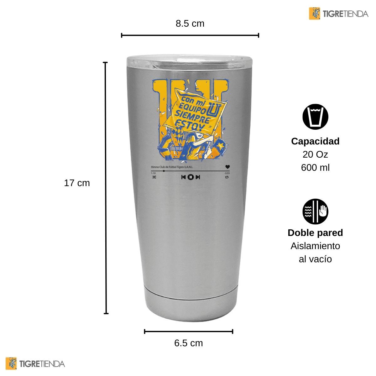 Termo 20 Oz Tigres UANL Con mi equipo