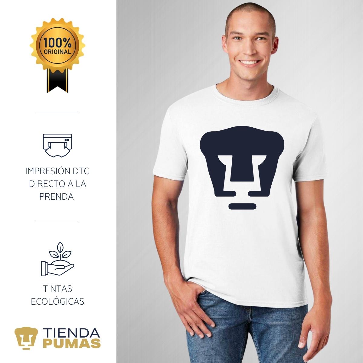 Playera Hombre Pumas Logo Azul