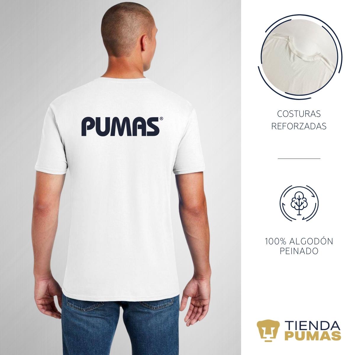 Playera Hombre Pumas Logo Azul