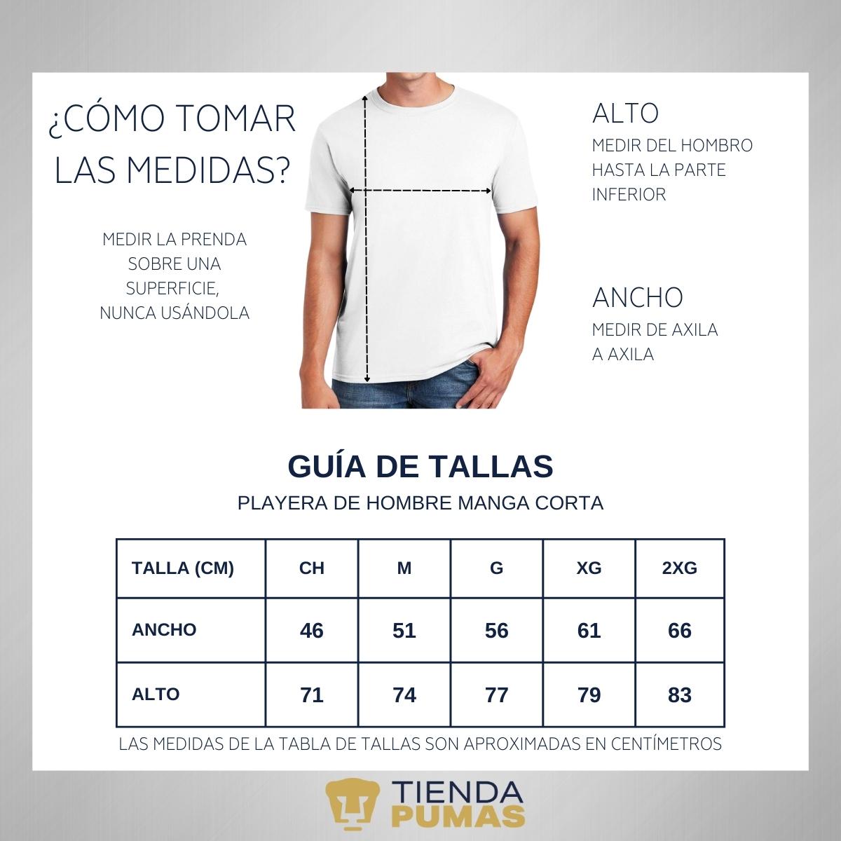 Playera Hombre Pumas Logo Azul