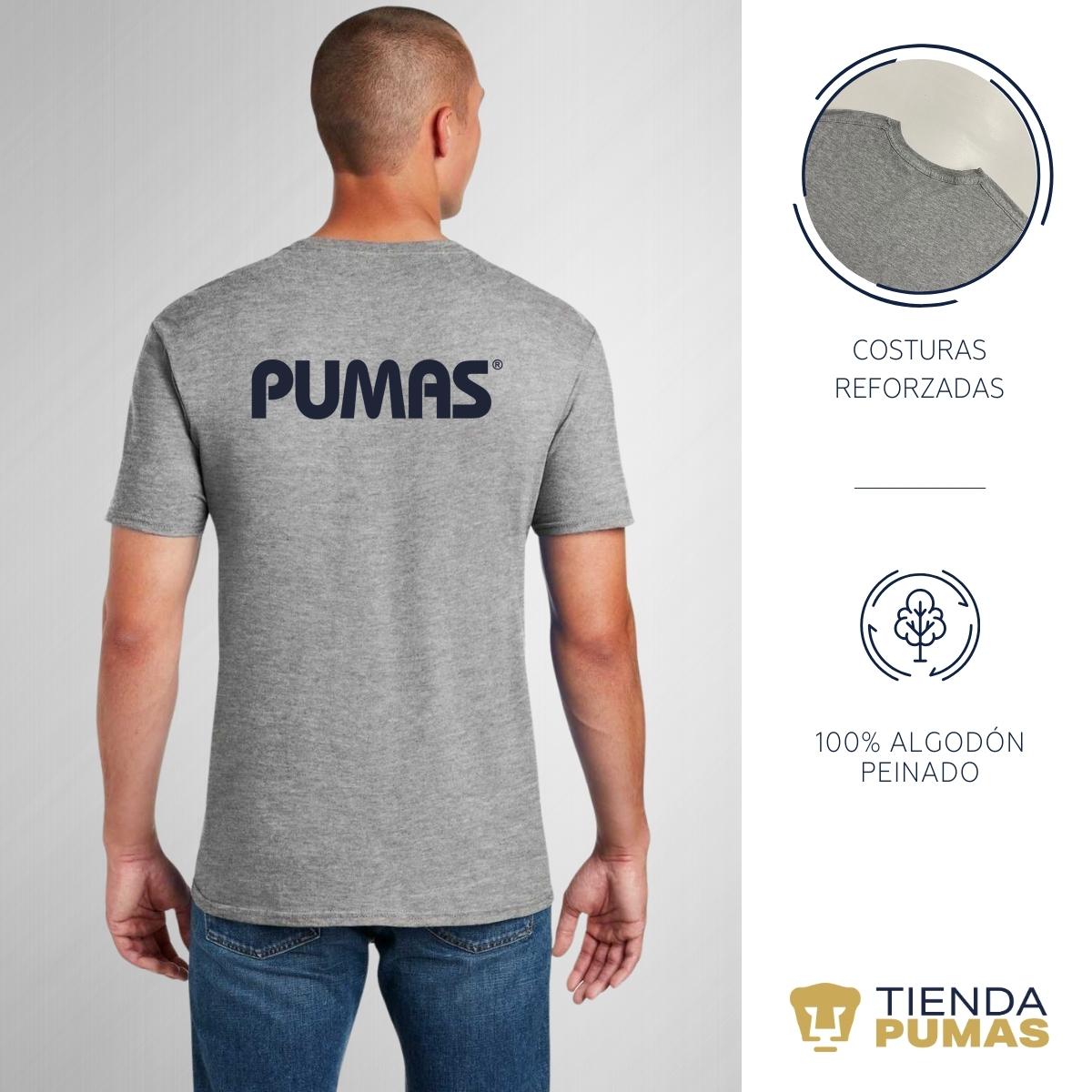Playera Hombre Pumas Logo Azul