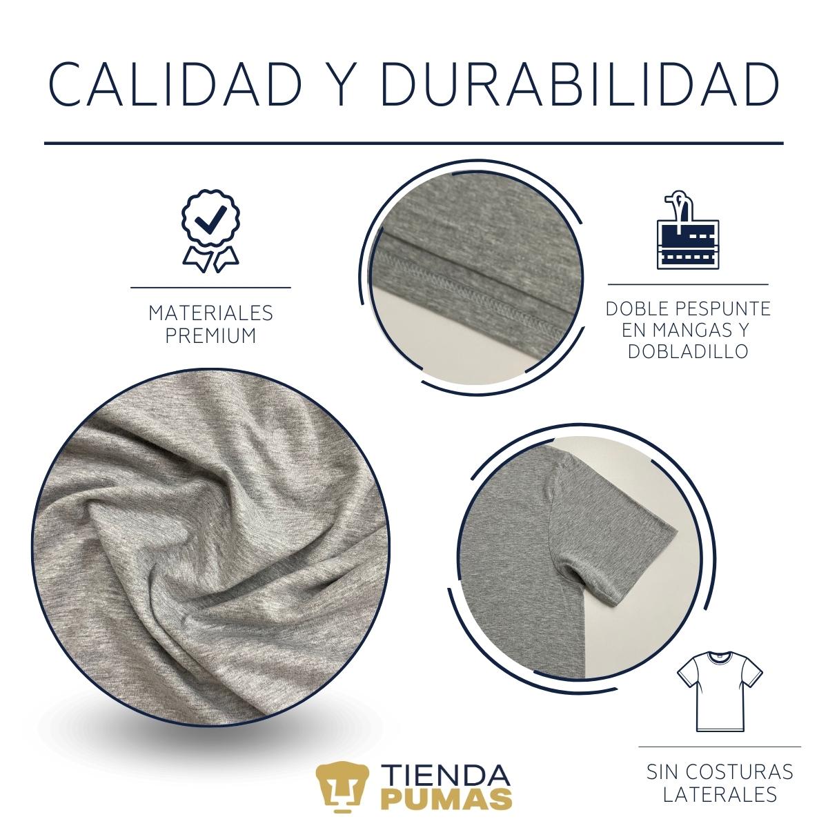 Playera Hombre Pumas Logo Azul