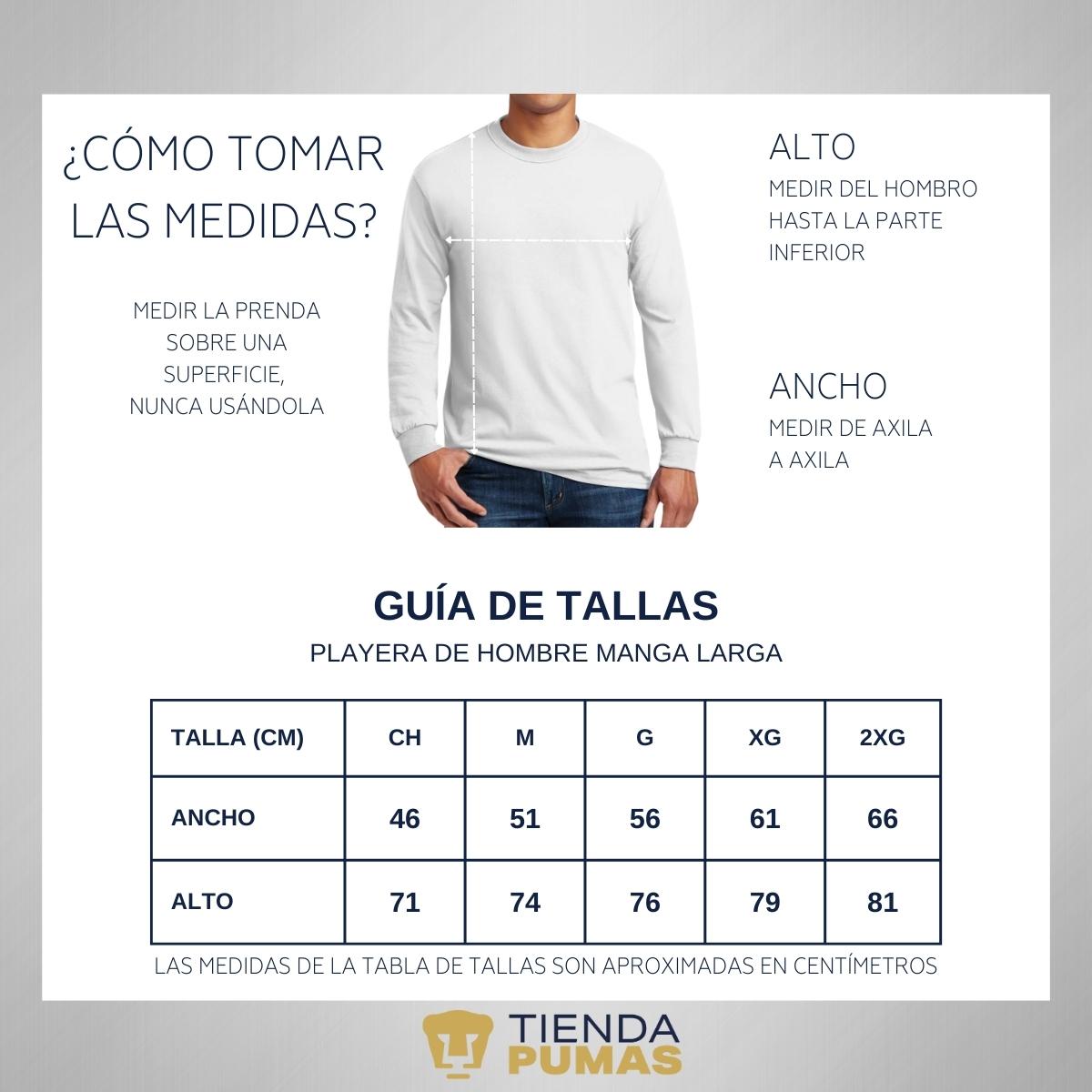 Playera Hombre Soy de Pumas Manga Larga