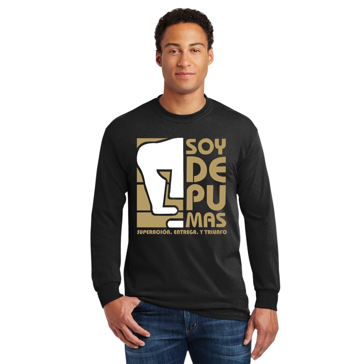 Playera Hombre Soy de Pumas Manga Larga