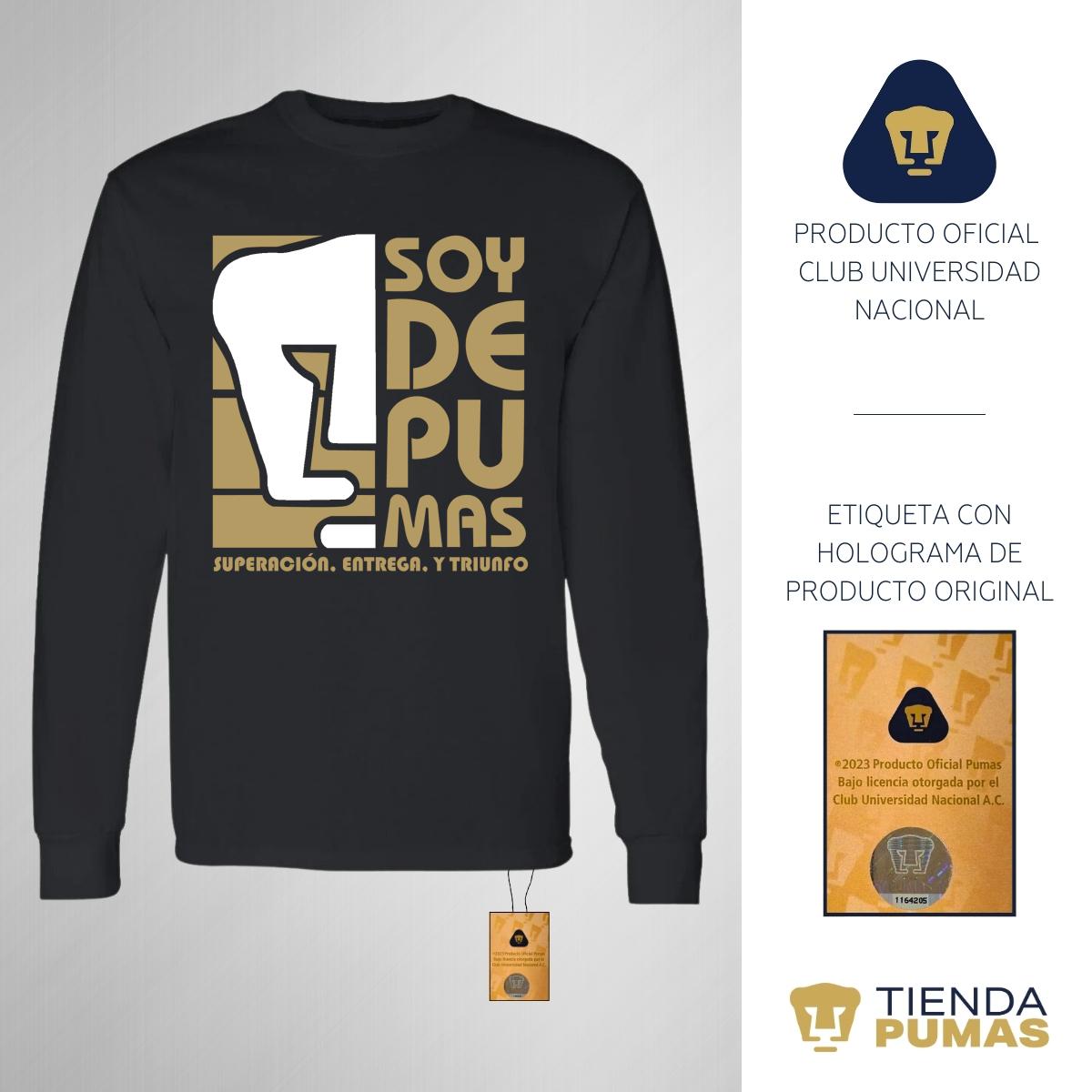 Playera Hombre Soy de Pumas Manga Larga