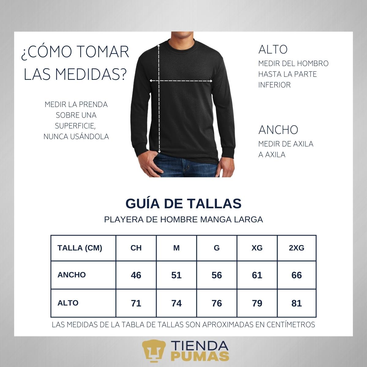 Playera Hombre Soy de Pumas Manga Larga