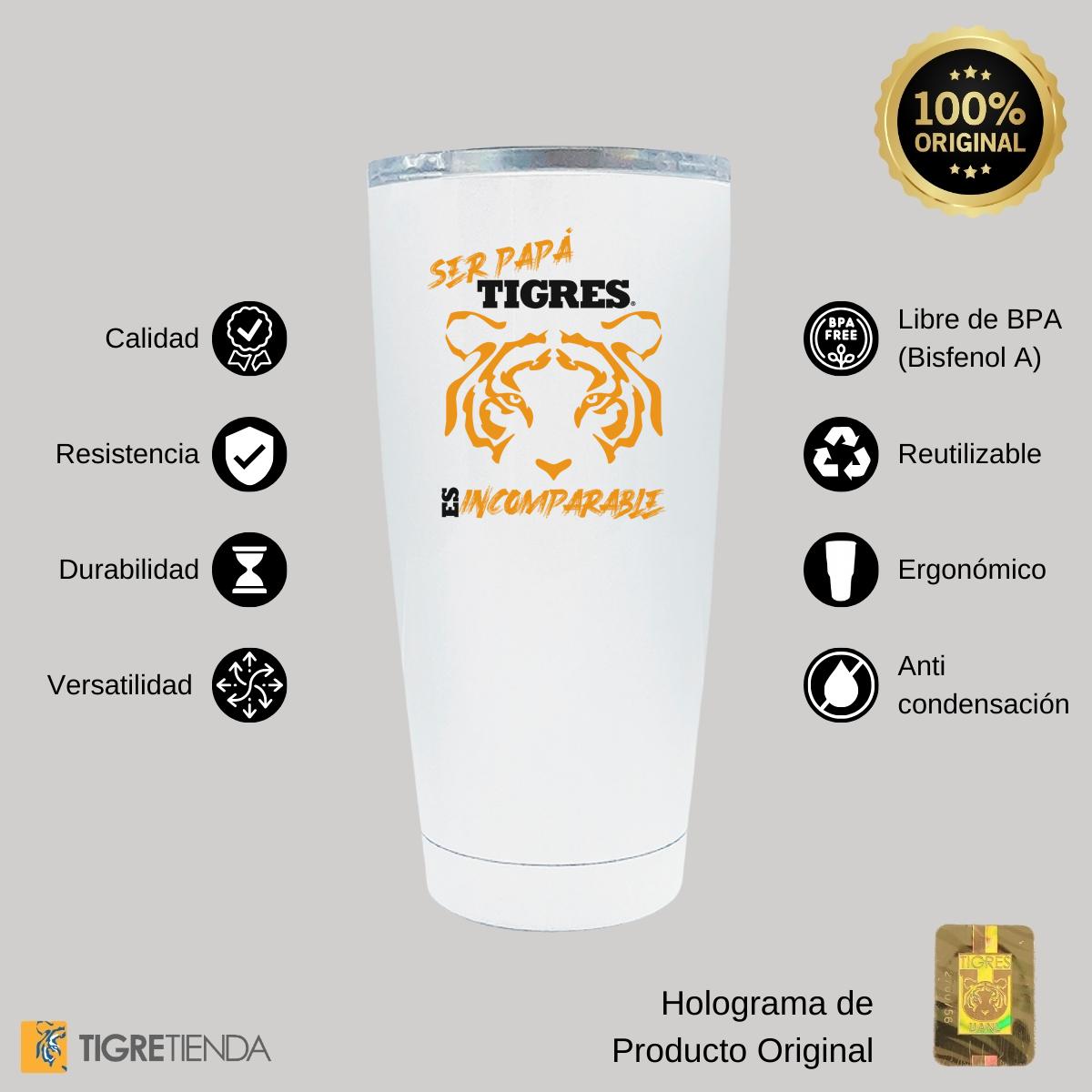 Termo 20 Oz Tigres UANL Ser Papá incomparable