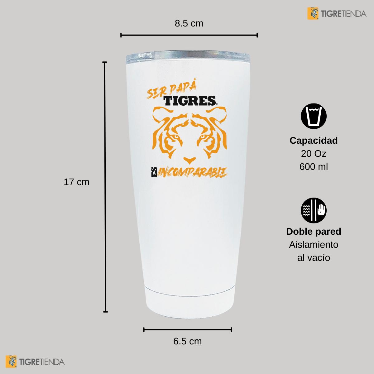 Termo 20 Oz Tigres UANL Ser Papá incomparable