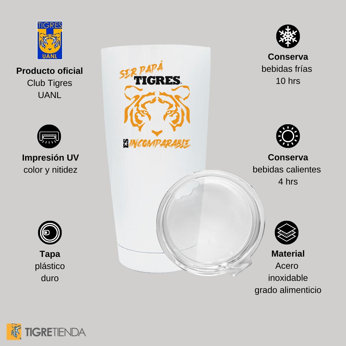 Termo 20 Oz Tigres UANL Ser Papá incomparable