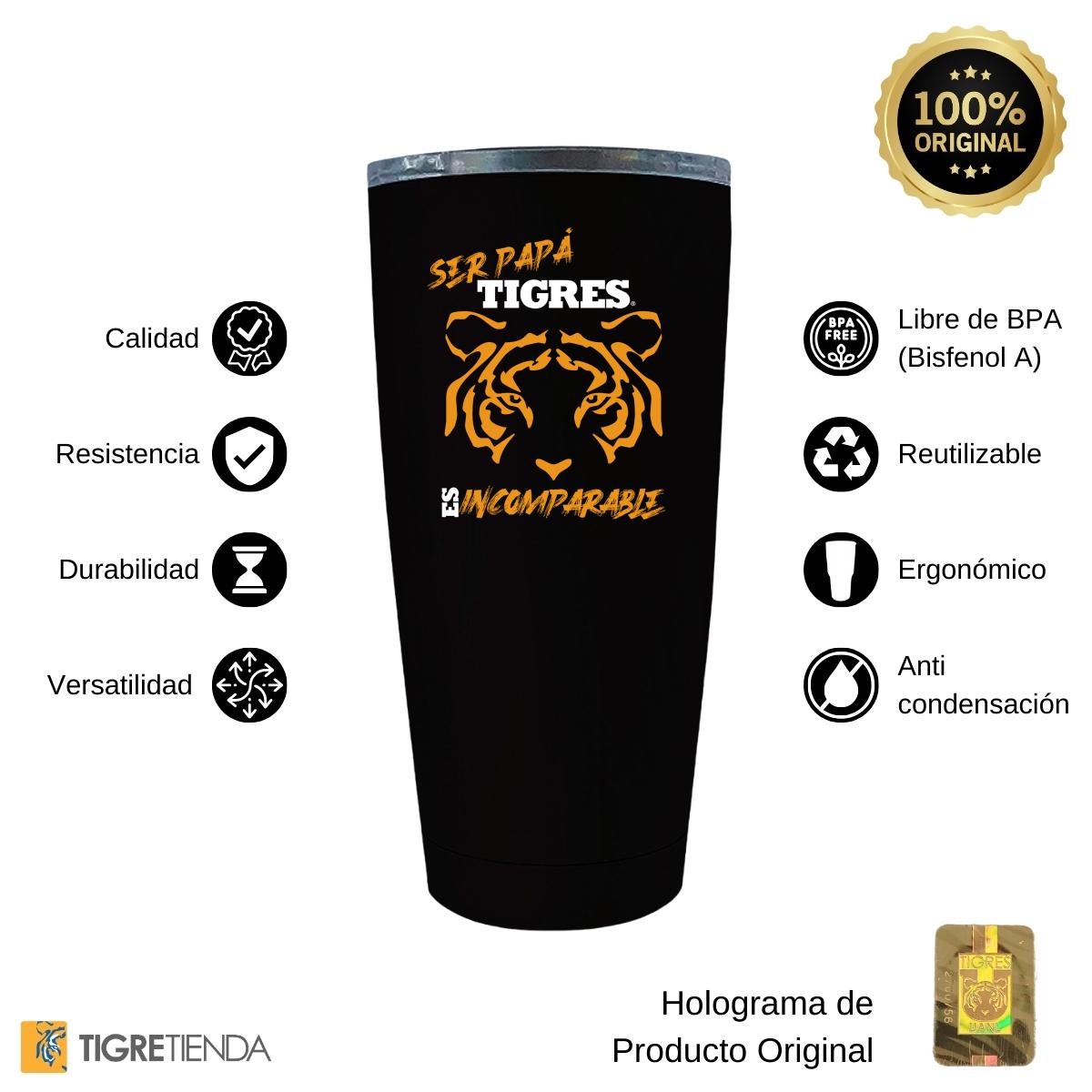 Termo 20 Oz Tigres UANL Ser Papá incomparable