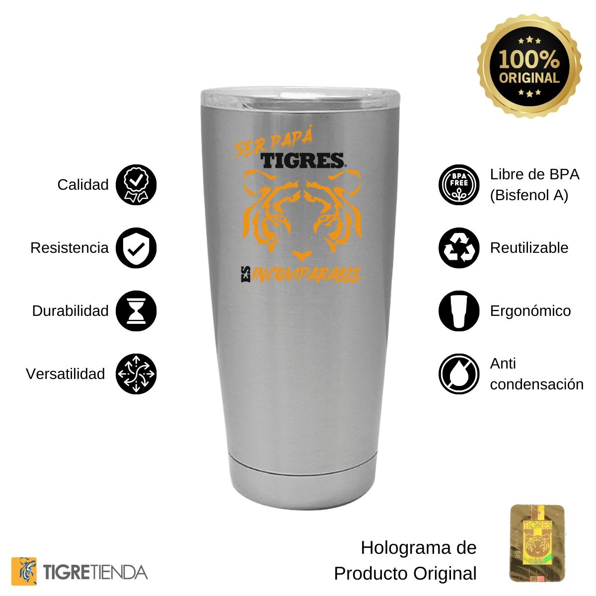 Termo 20 Oz Tigres UANL Ser Papá incomparable