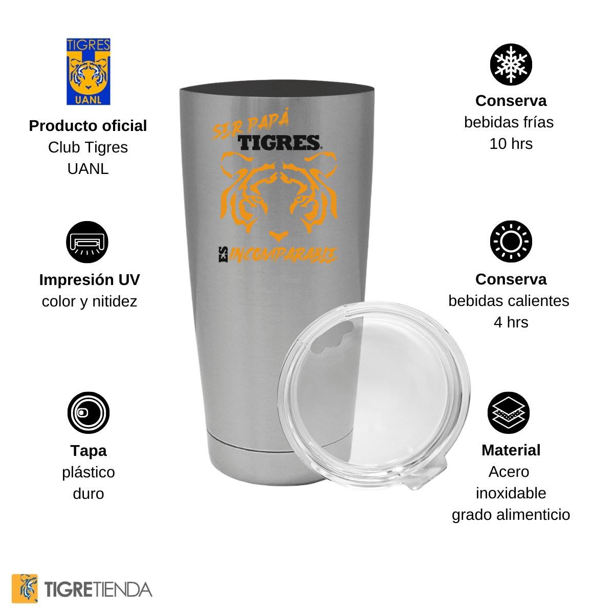 Termo 20 Oz Tigres UANL Ser Papá incomparable