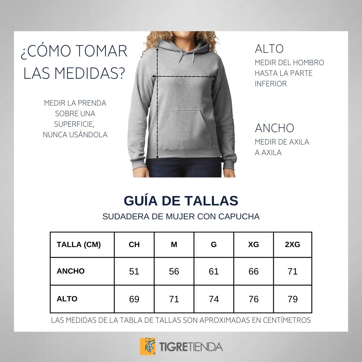Sudadera Mujer Hoodie  Tigres UANL Fanático