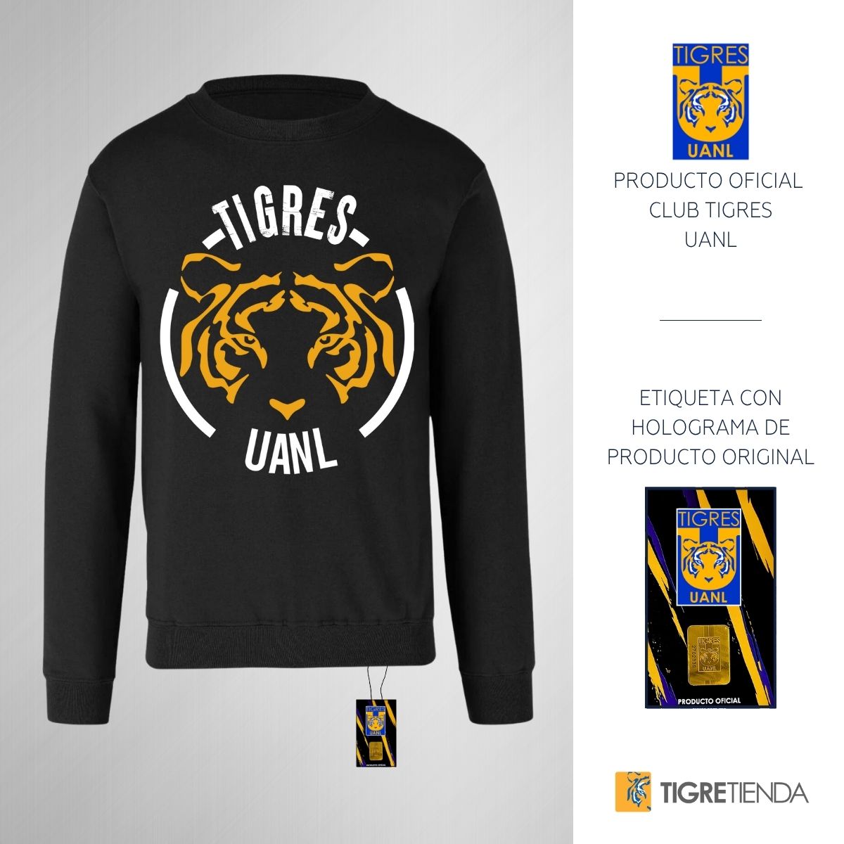 Playera Hombre Tigres Fanático UANL Manga Larga