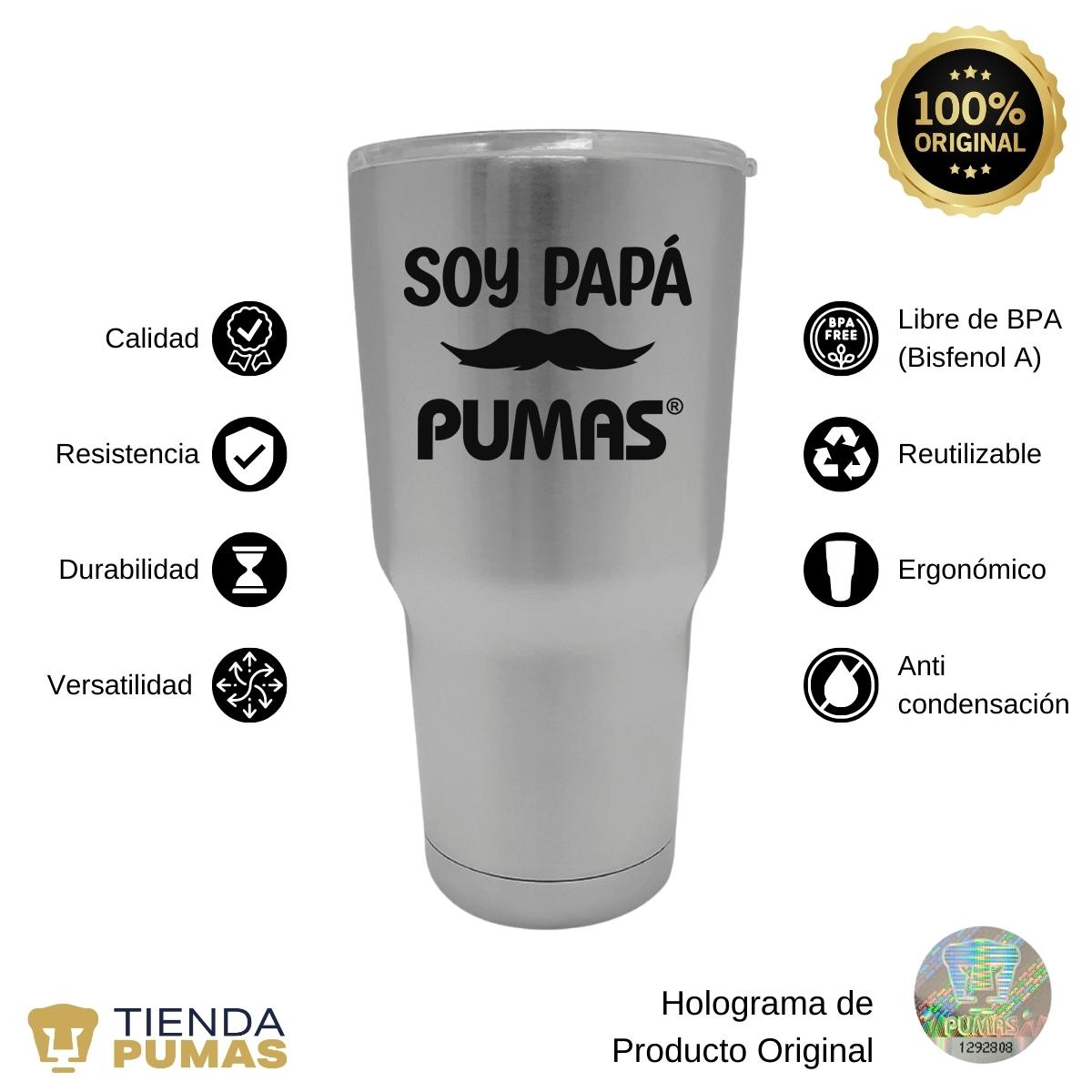 Termo Vaso Térmico 30 Oz Pumas UNAM Soy Papá