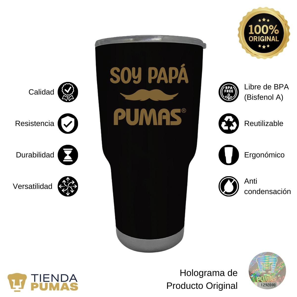 Termo Vaso Térmico 30 Oz Pumas UNAM Soy Papá