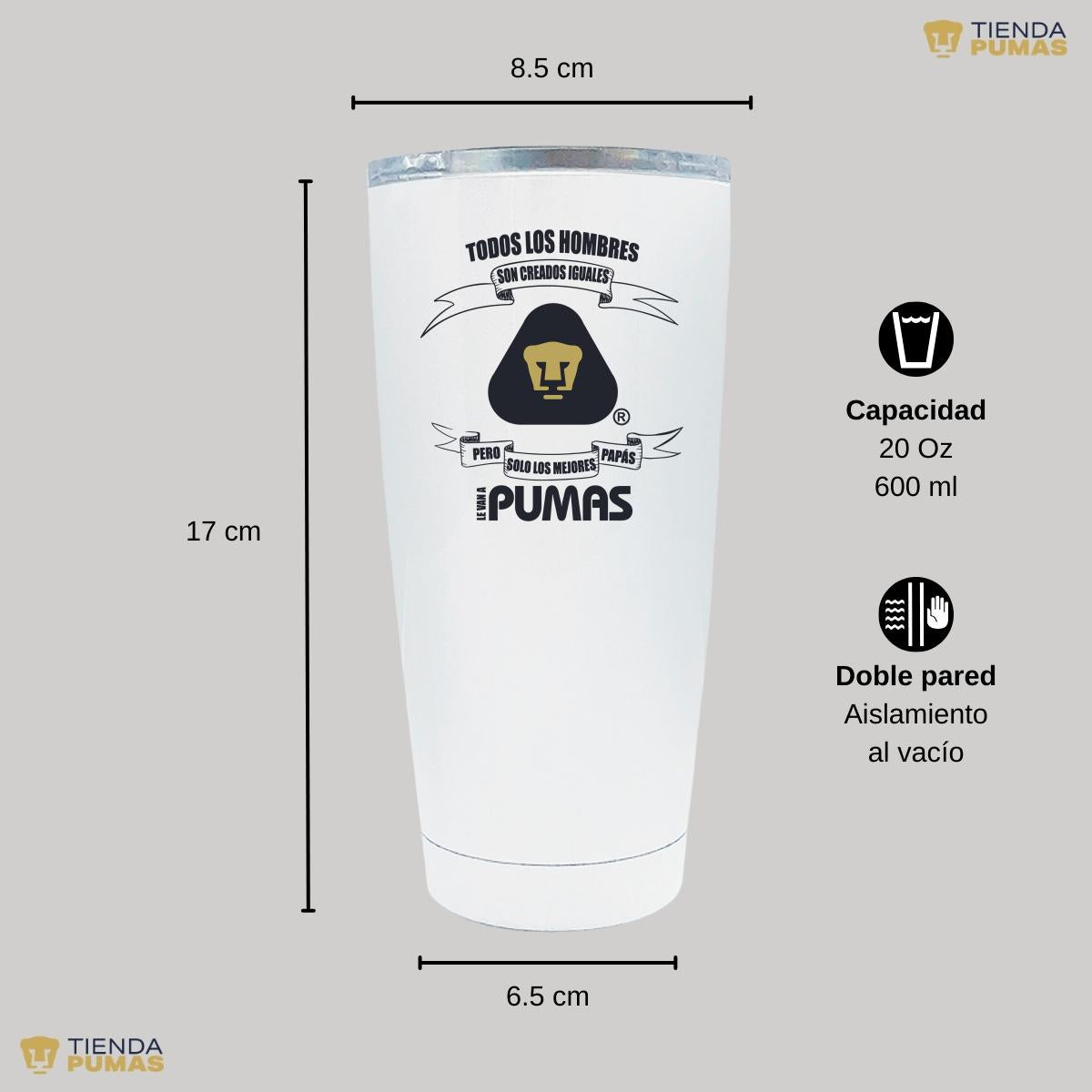 Termo 20 Oz Pumas UNAM El mejor Papá