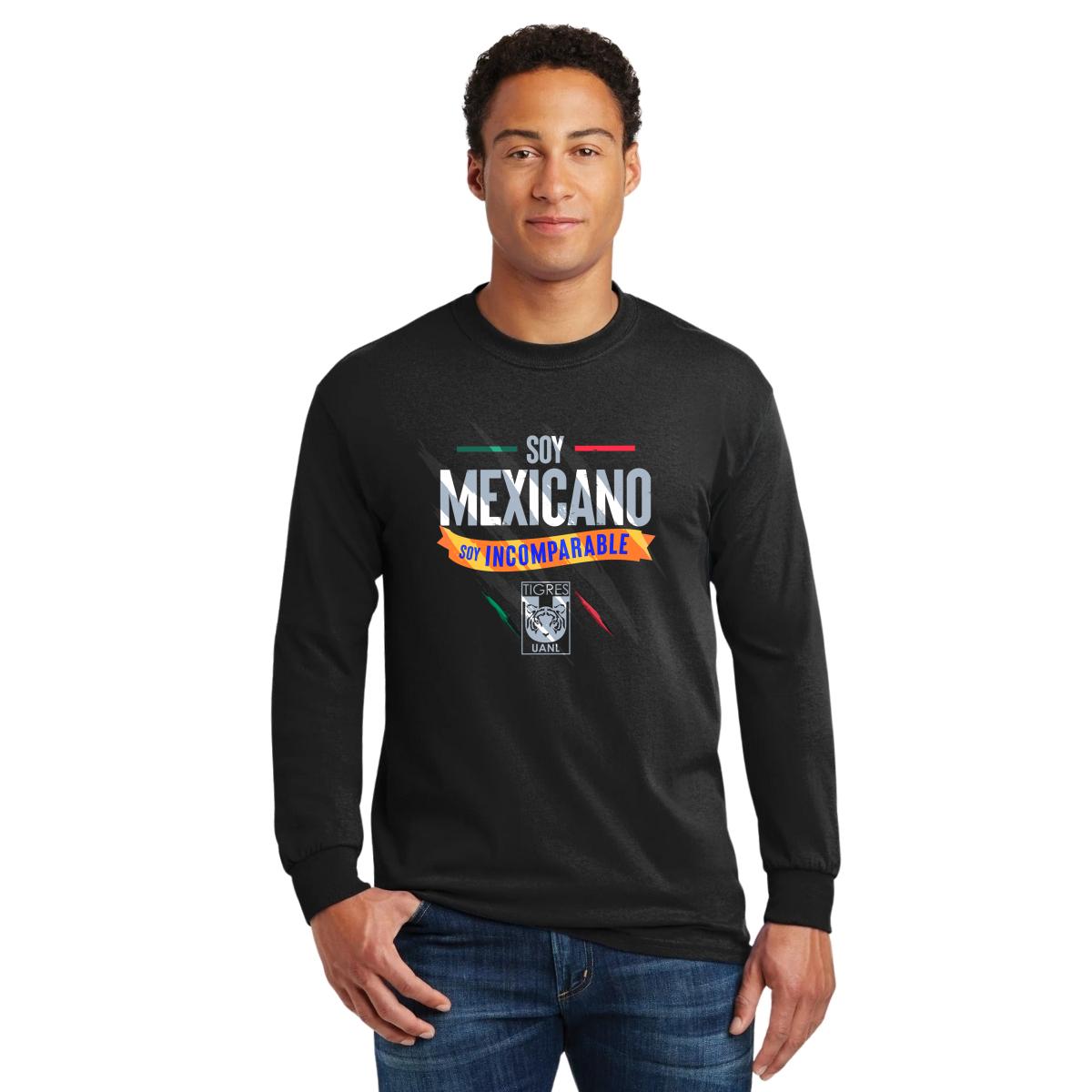 Playera Hombre Tigres Mexicano Incomparable Manga Larga
