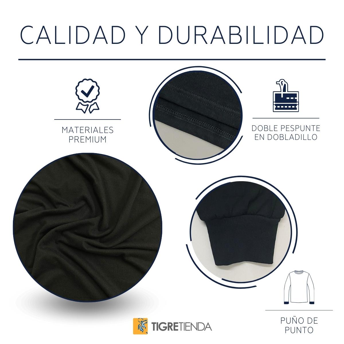 Playera Hombre Tigres Mexicano Incomparable Manga Larga