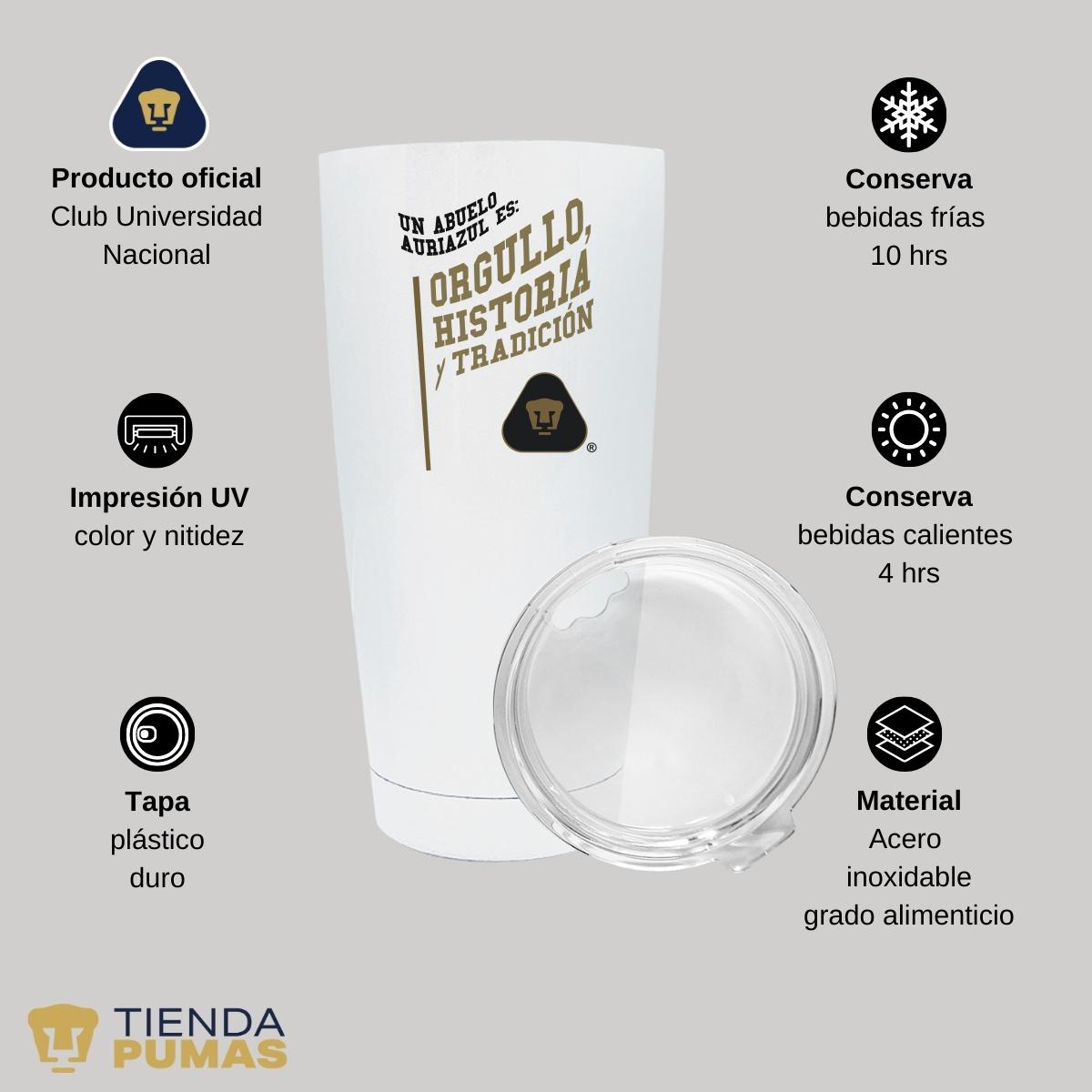 Termo 20 Oz Pumas UNAM Abuelo Auriazul