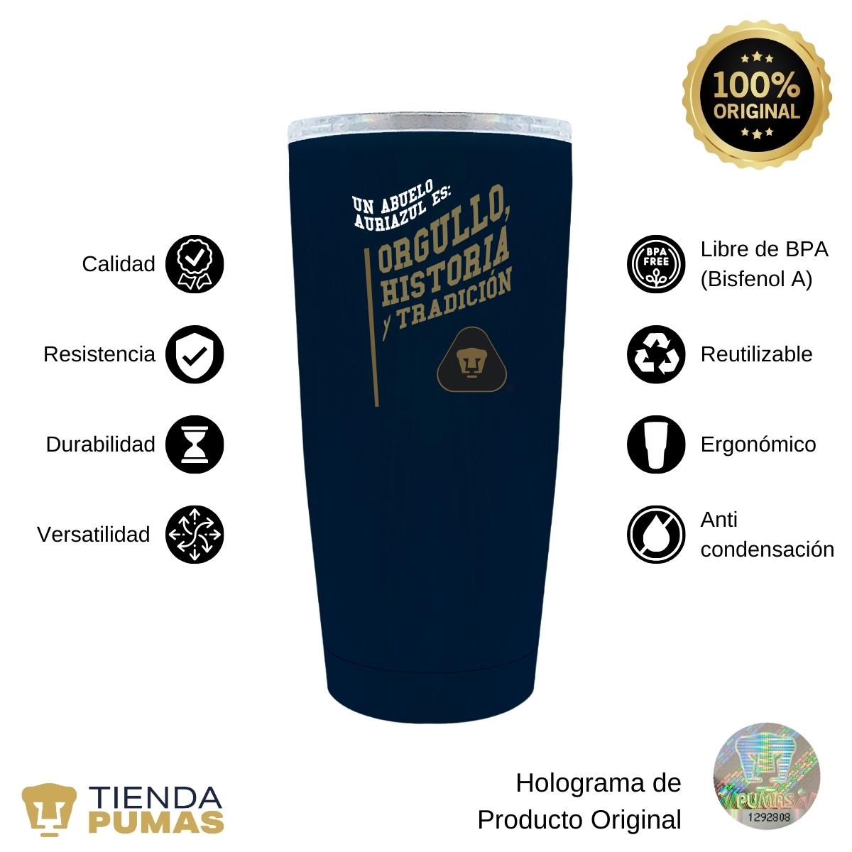 Termo 20 Oz Pumas UNAM Abuelo Auriazul