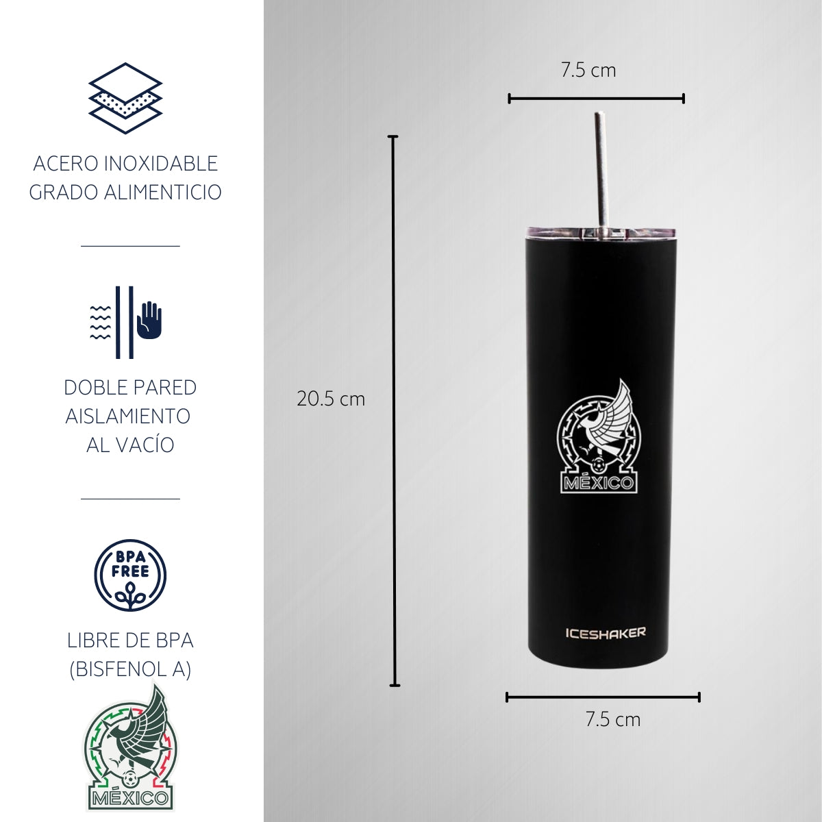 Vaso Térmico Termo Selección Mexicana Skinny 20Oz 592 mL 800879