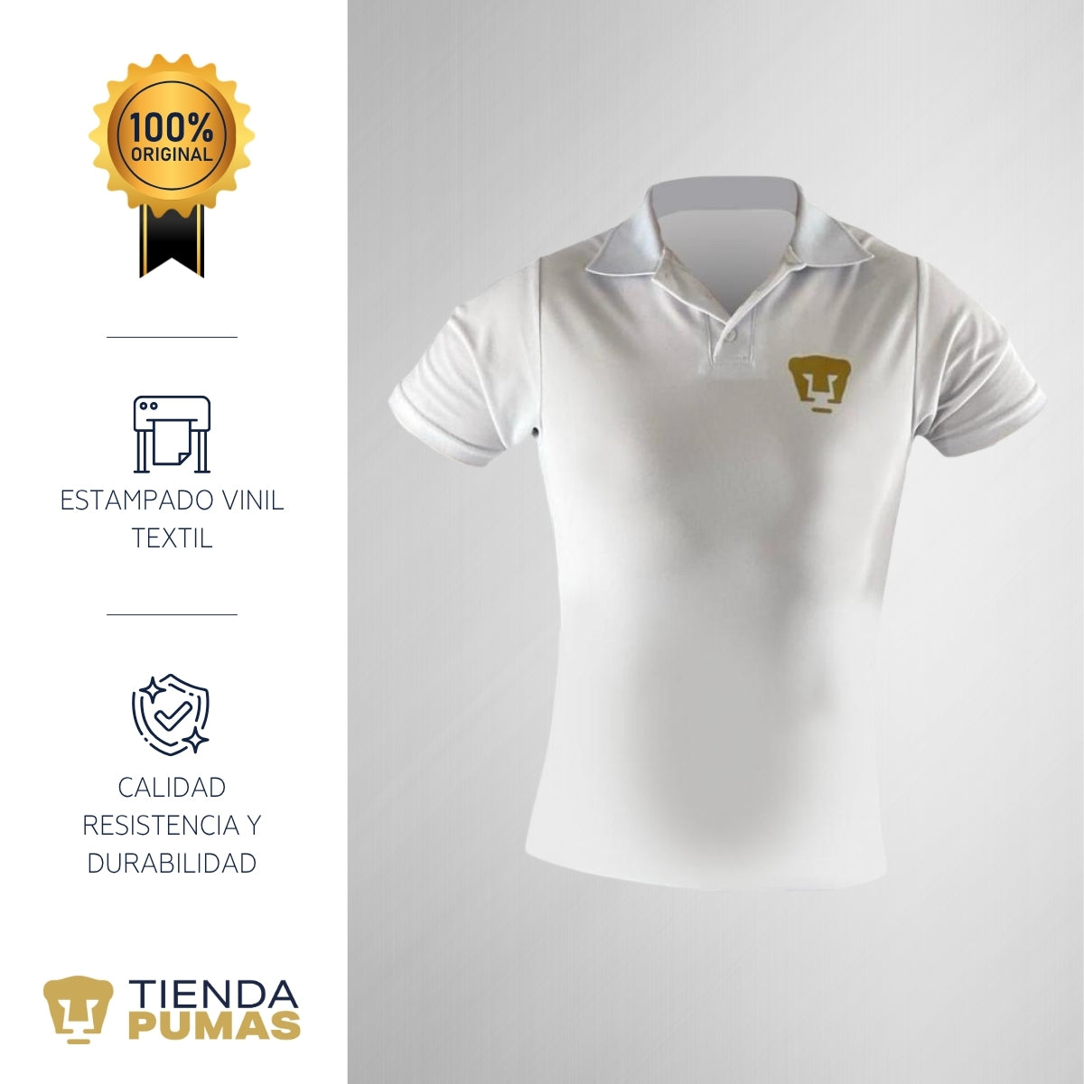 Playera Polo Hombre Pumas UNAM Mod LPB65T