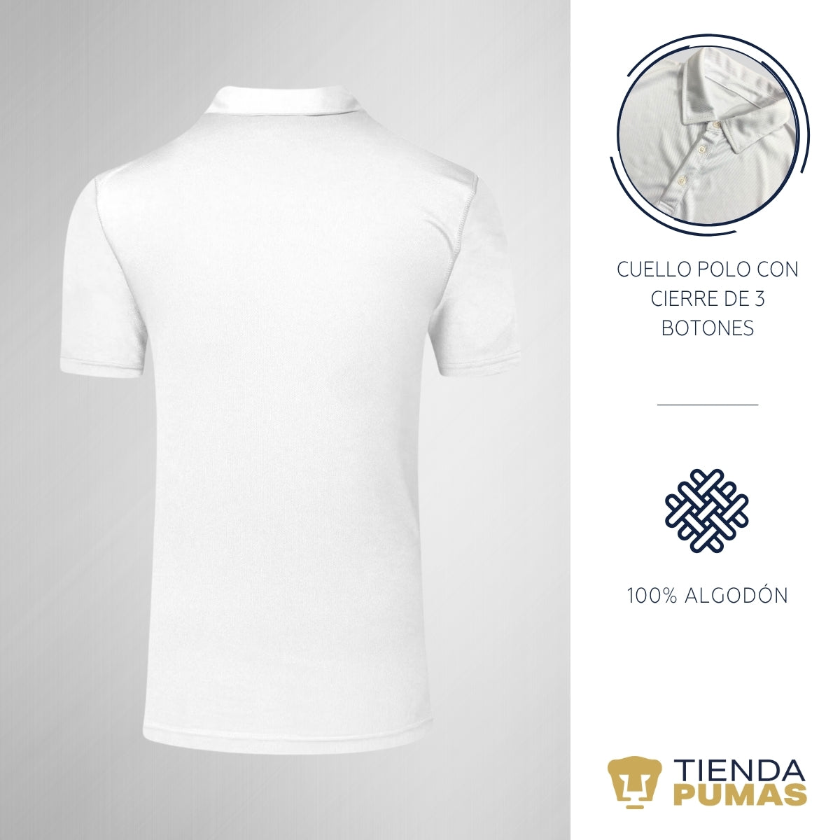 Playera Polo Hombre Pumas UNAM Mod LPB65T