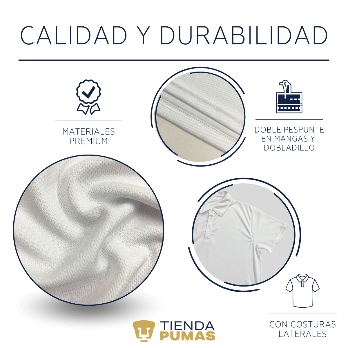 Playera Polo Hombre Pumas UNAM Mod LPB65T