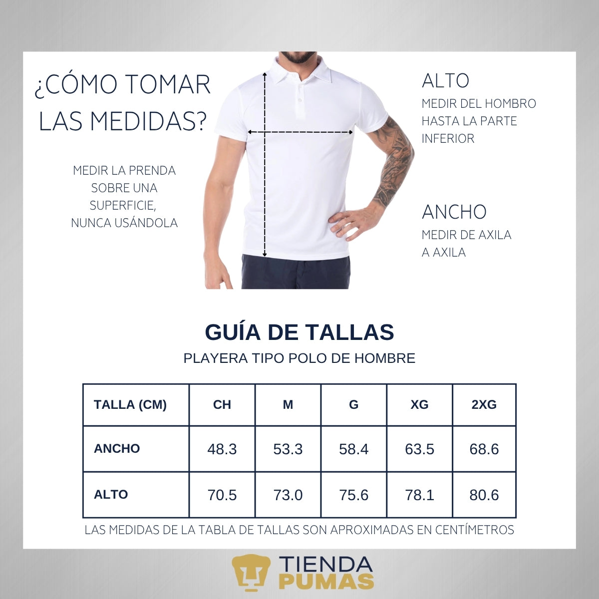 Playera Polo Hombre Pumas UNAM Mod LPB65T