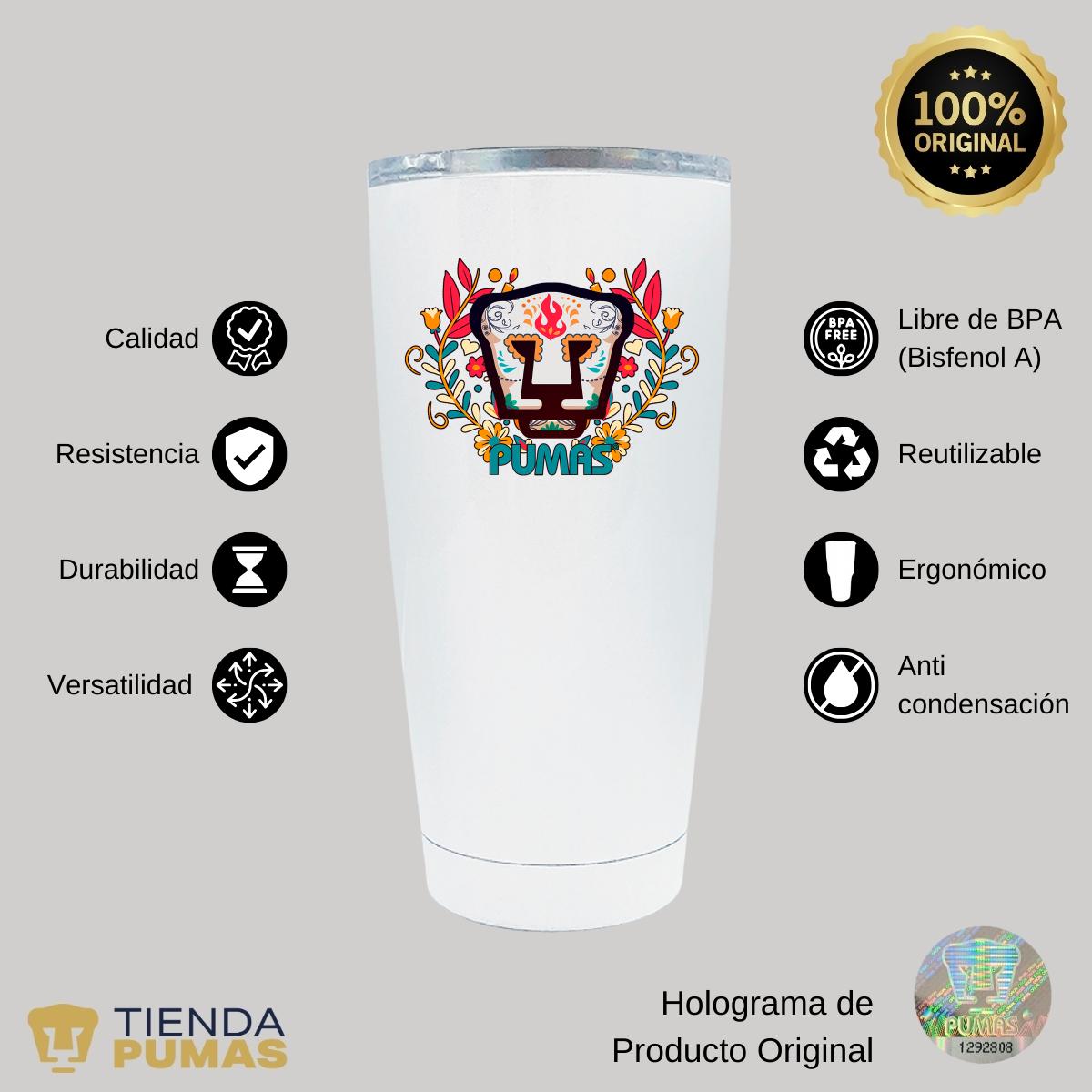 Termo 20 Oz Pumas UNAM Día de Muertos