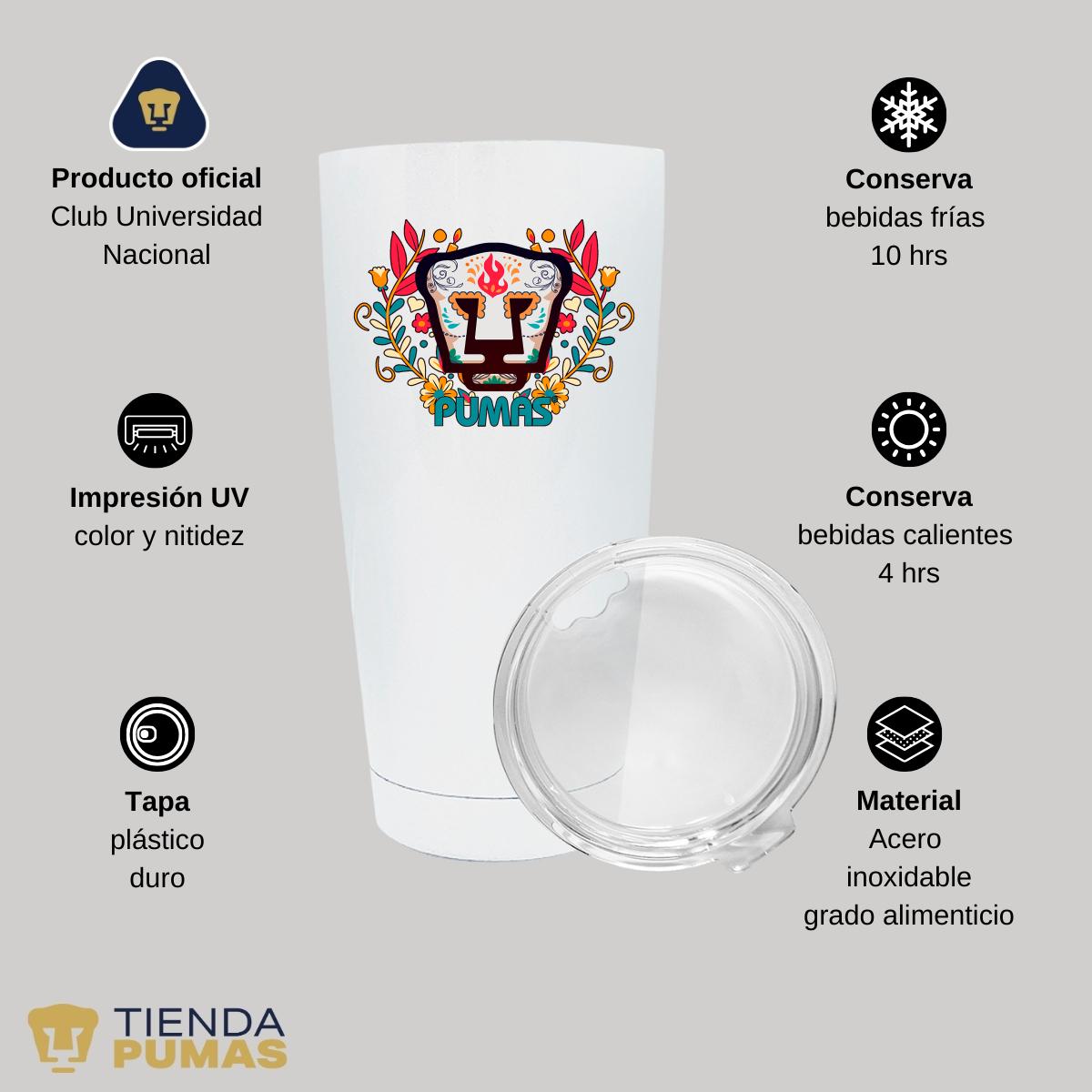 Termo 20 Oz Pumas UNAM Día de Muertos