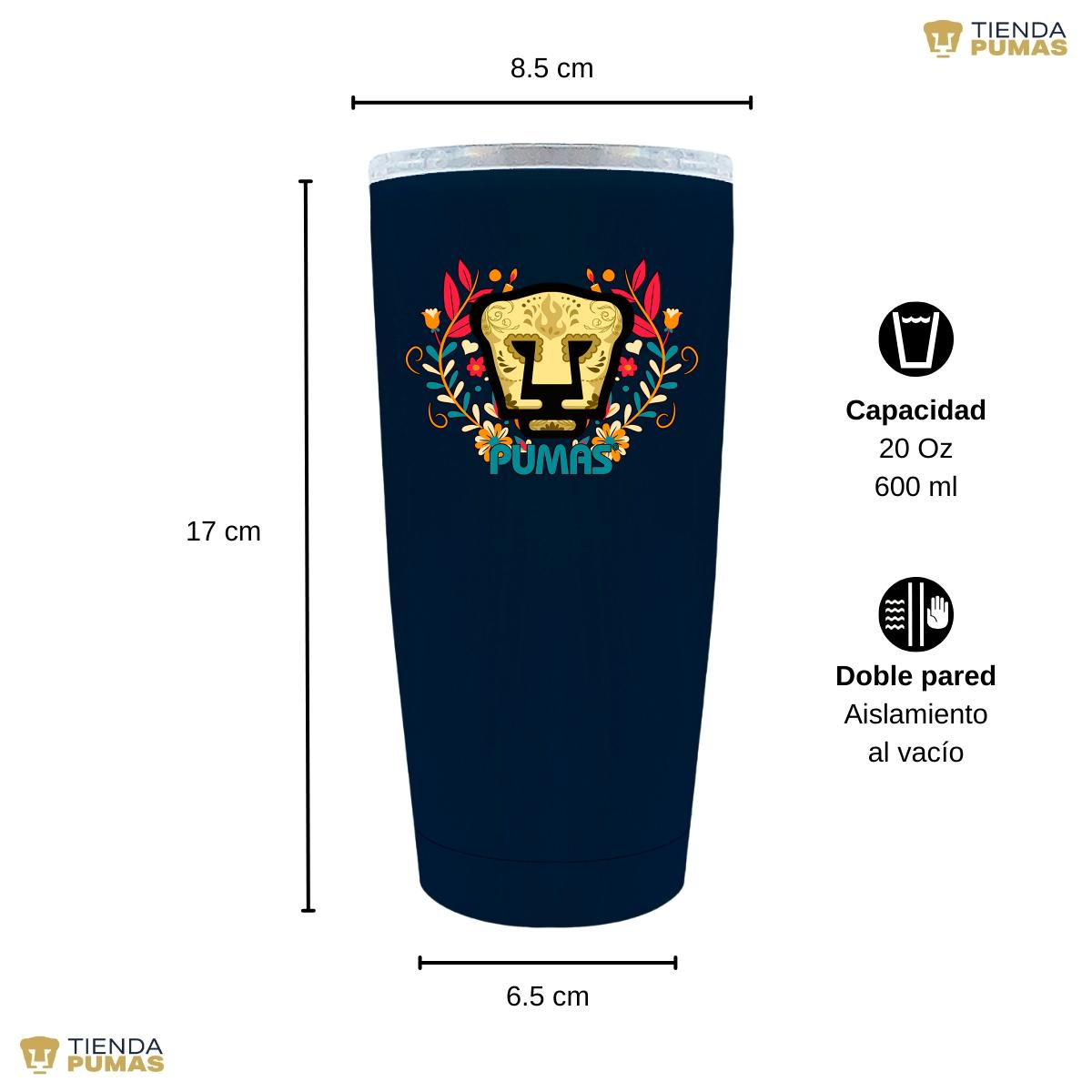 Termo 20 Oz Pumas UNAM Día de Muertos