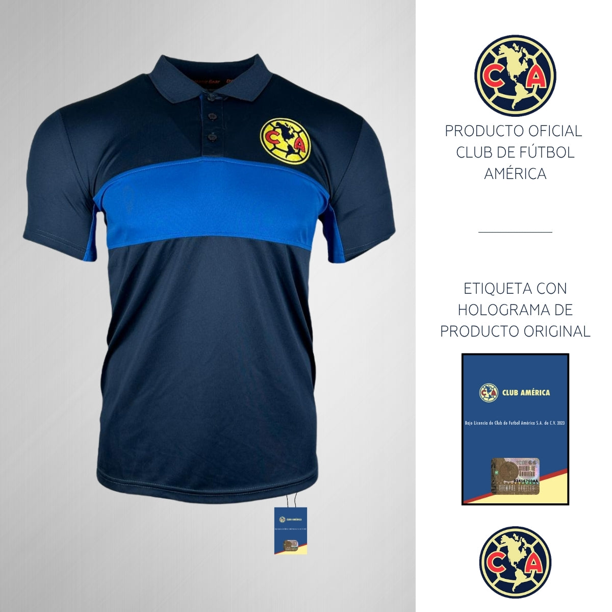 Playera América Hombre Logo Club América Tipo Polo DGMP010M