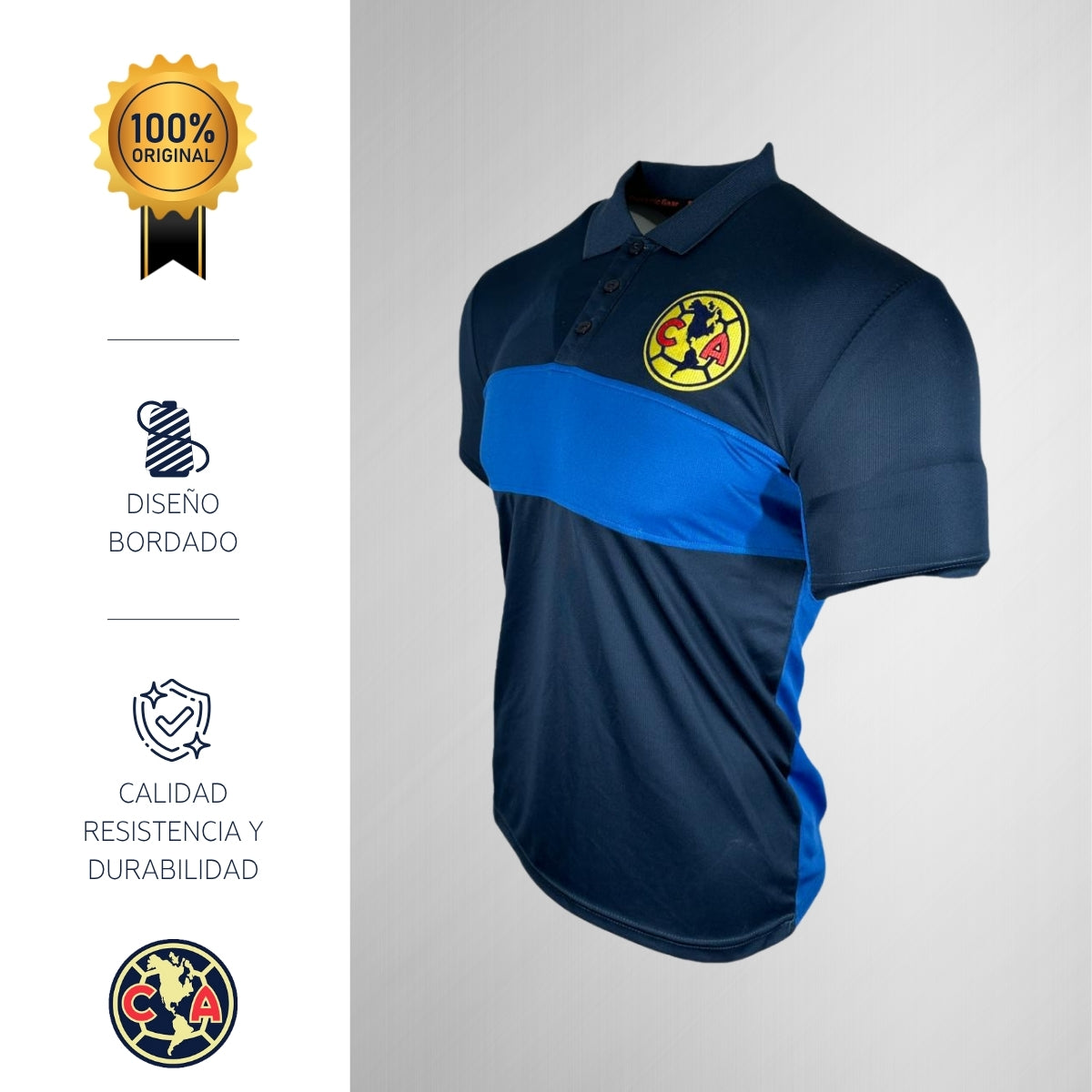 Playera América Hombre Logo Club América Tipo Polo DGMP010M