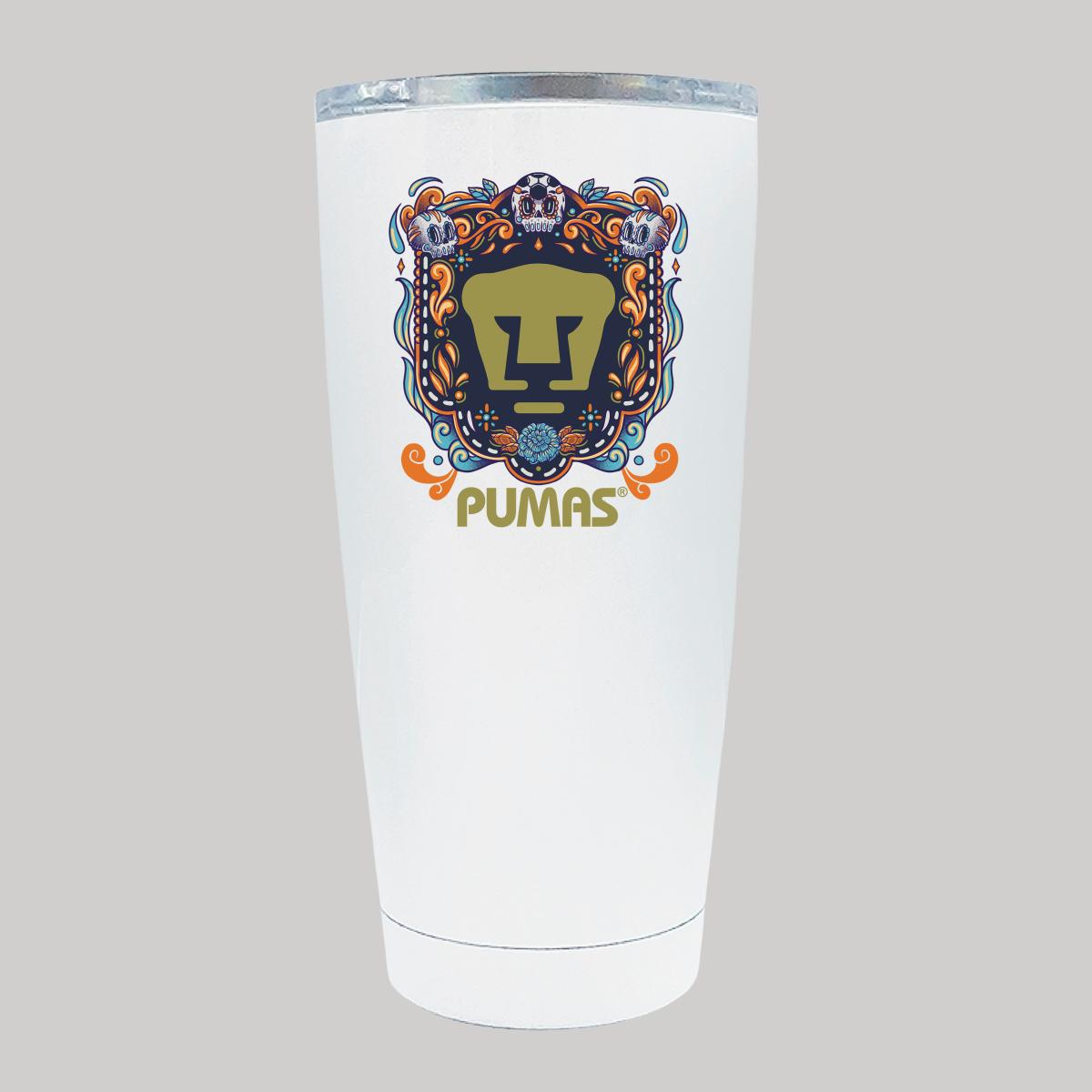 Termo 20 Oz Pumas UNAM Día de Muertos Celeste