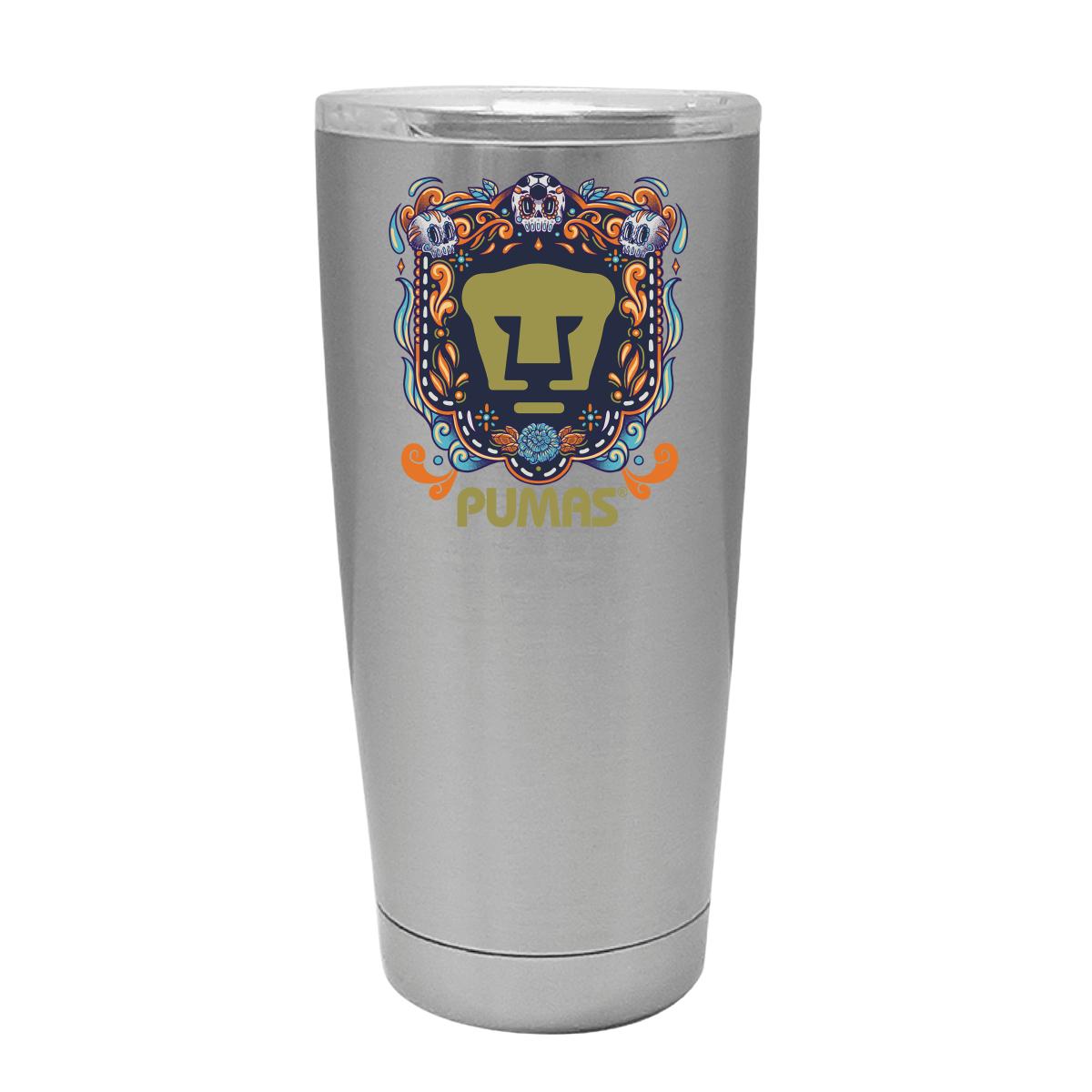 Termo 20 Oz Pumas UNAM Día de Muertos Celeste