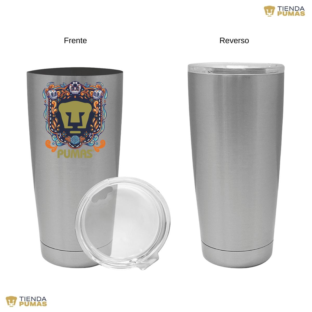 Termo 20 Oz Pumas UNAM Día de Muertos Celeste