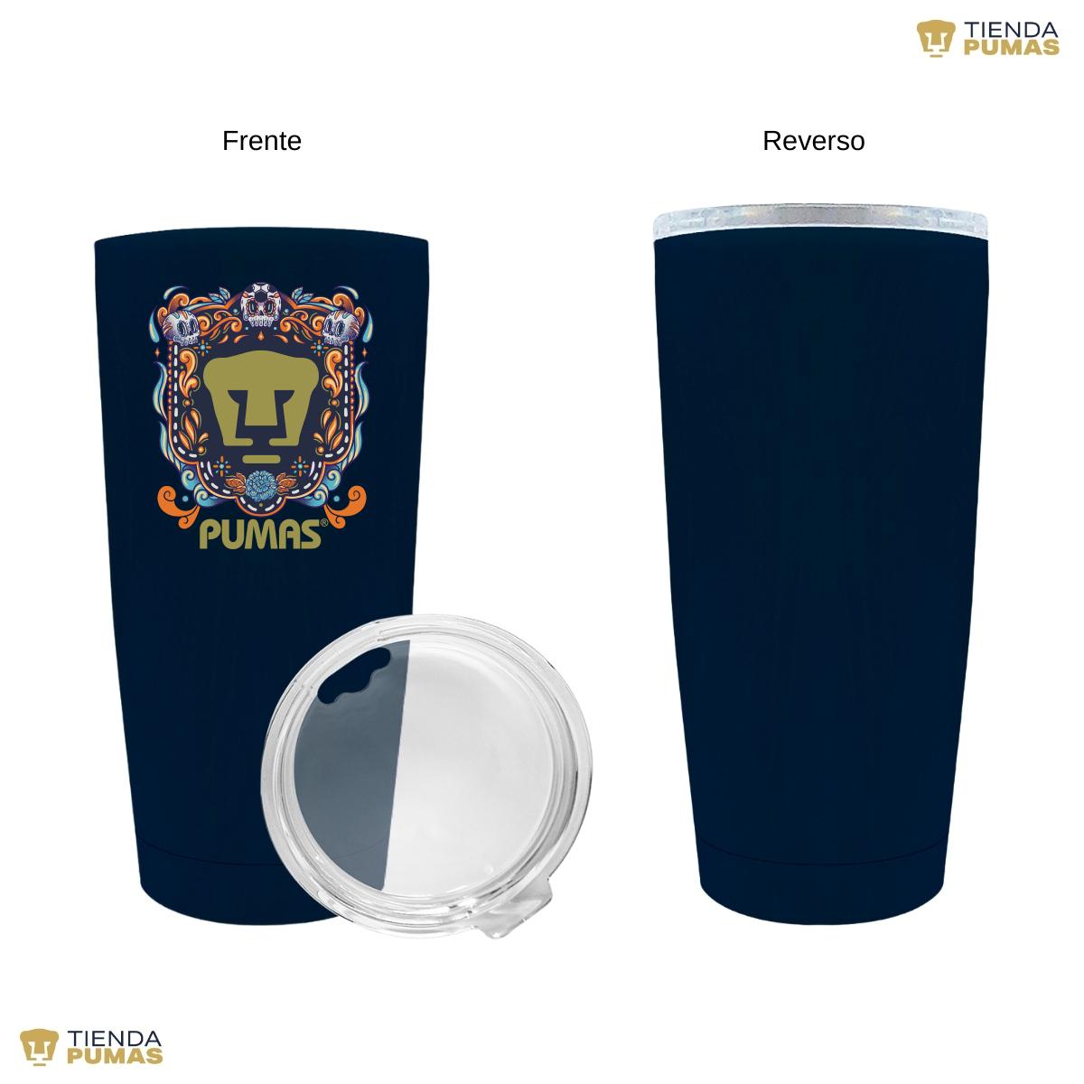 Termo 20 Oz Pumas UNAM Día de Muertos Celeste