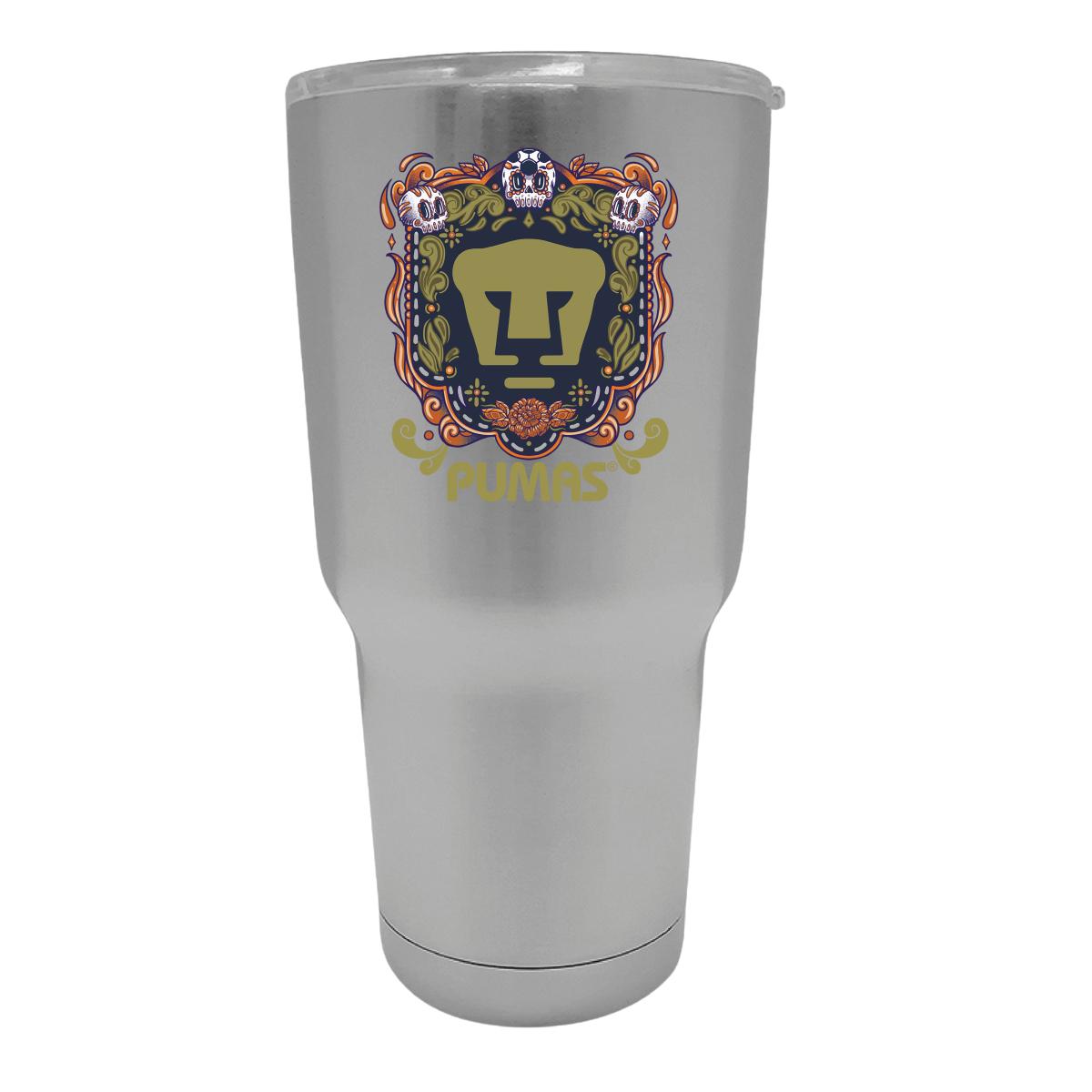 Termo 30 Oz Pumas UNAM Día de Muertos Naranja