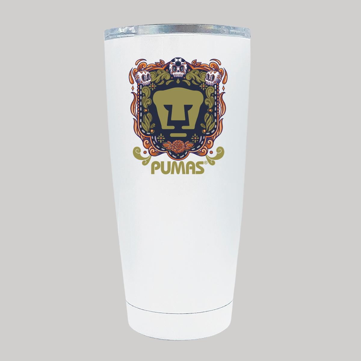 Termo 20 Oz Pumas UNAM Día de Muertos Naranja