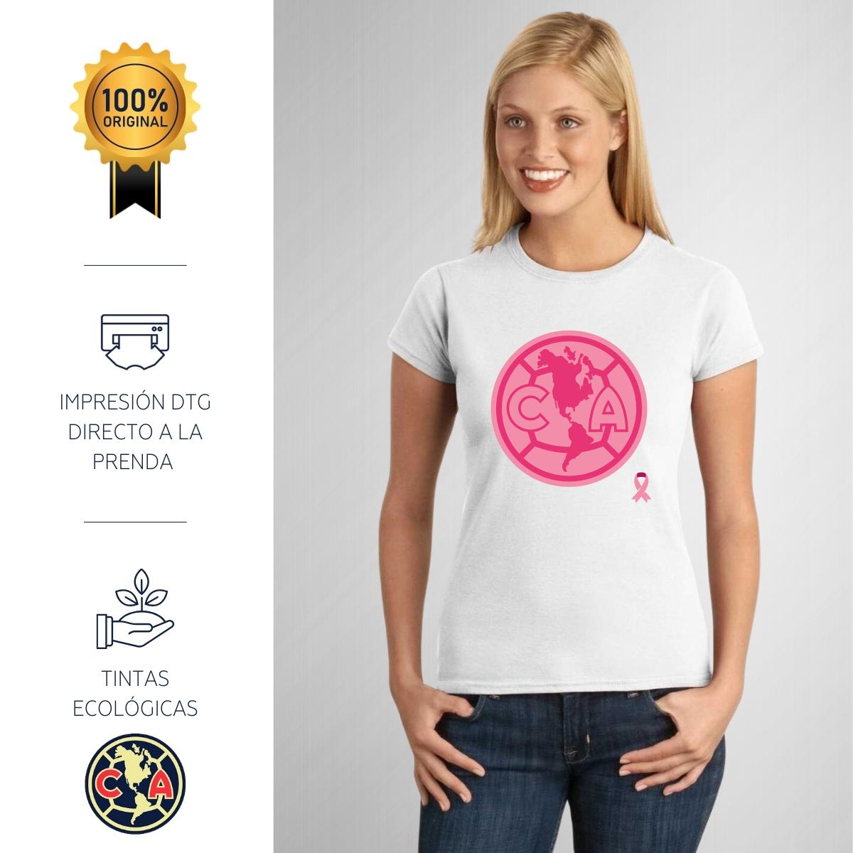 Playera América Mujer Logo Rosa OD76736