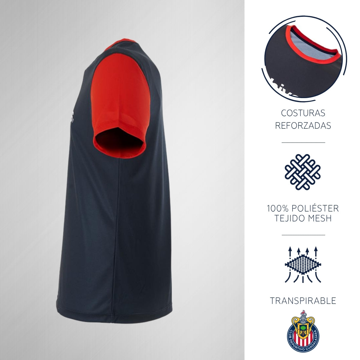 Playera Deportiva Hombre Chivas Guadalajara JERSEYFIT