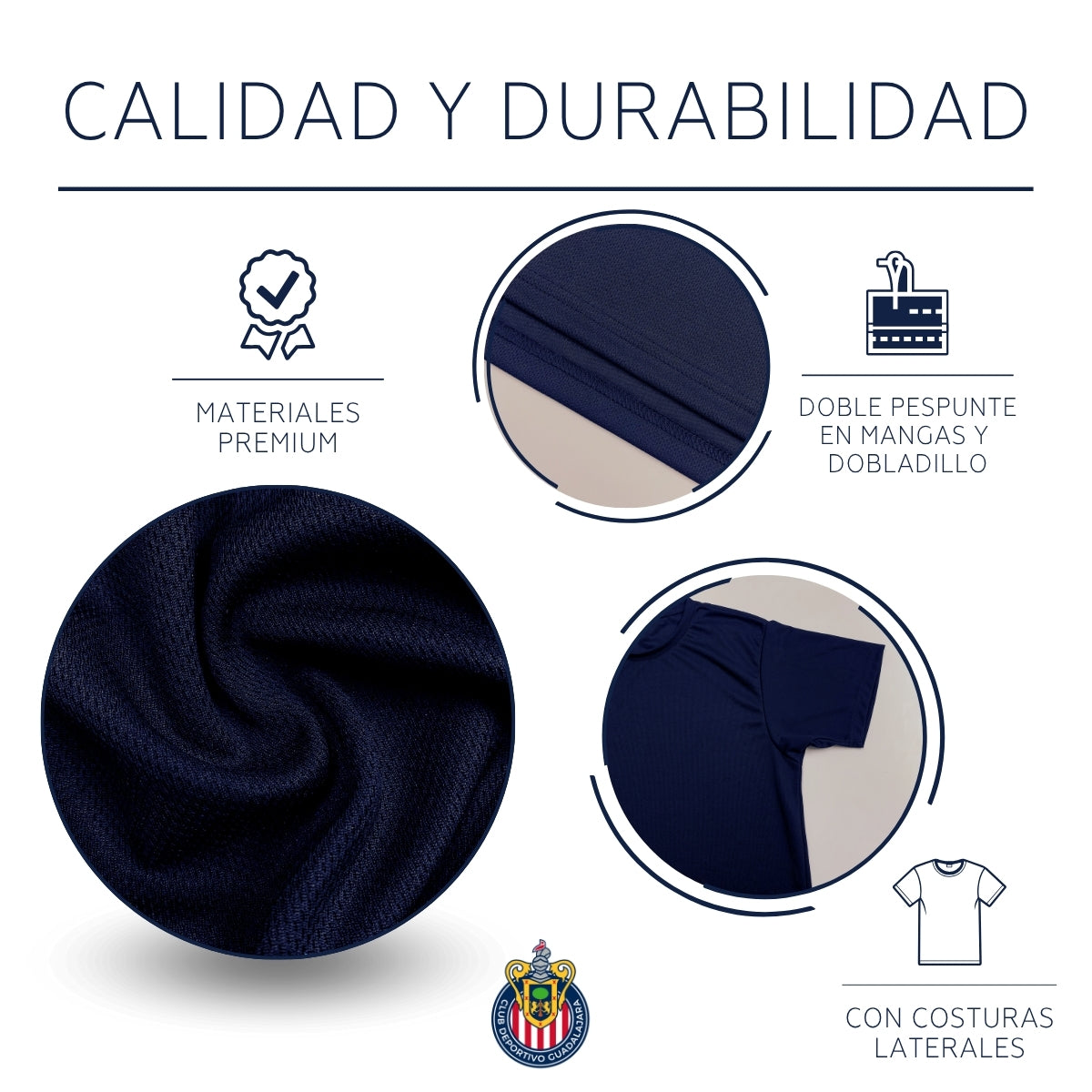 Playera Deportiva Hombre Chivas Guadalajara JERSEYFIT